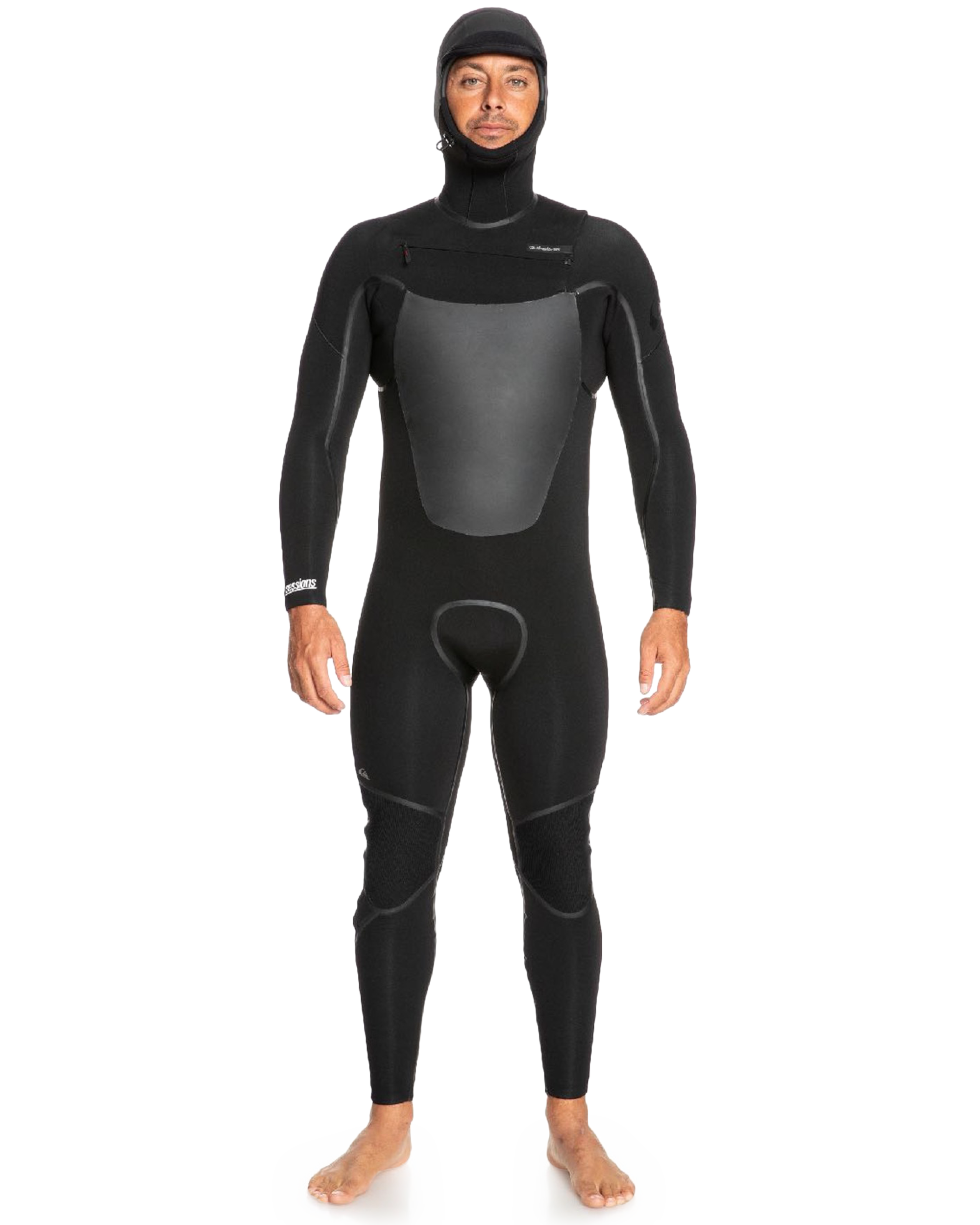 PINGスリーブ付　MCI BLACK 60-S 2本セット 3U 4U 5/4/3 Marathon Sessions Hooded Chest Zip Wetsuit - Black | Quiksilver