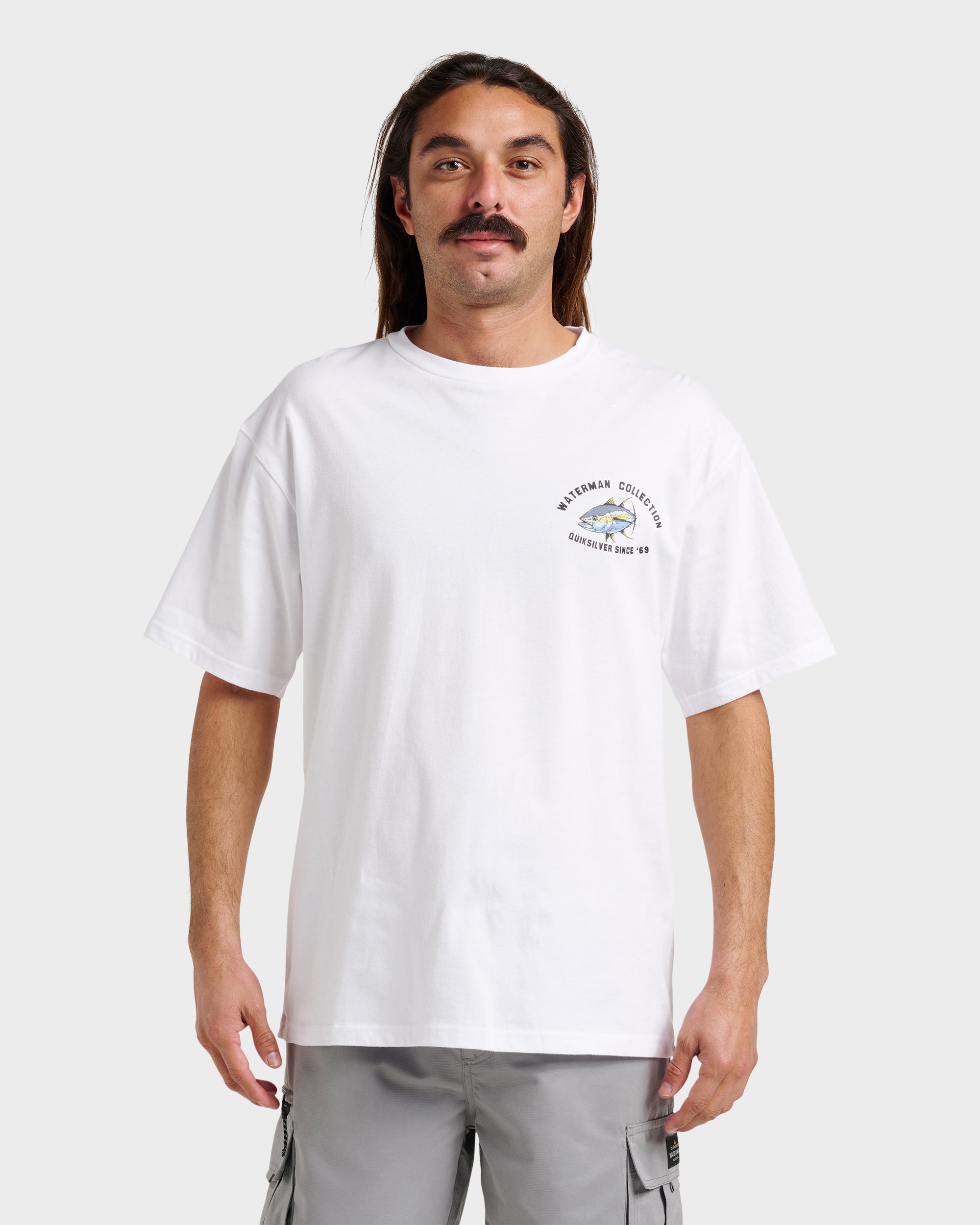 Waterman Double Ahi Classic T-shirt - White | Quiksilver