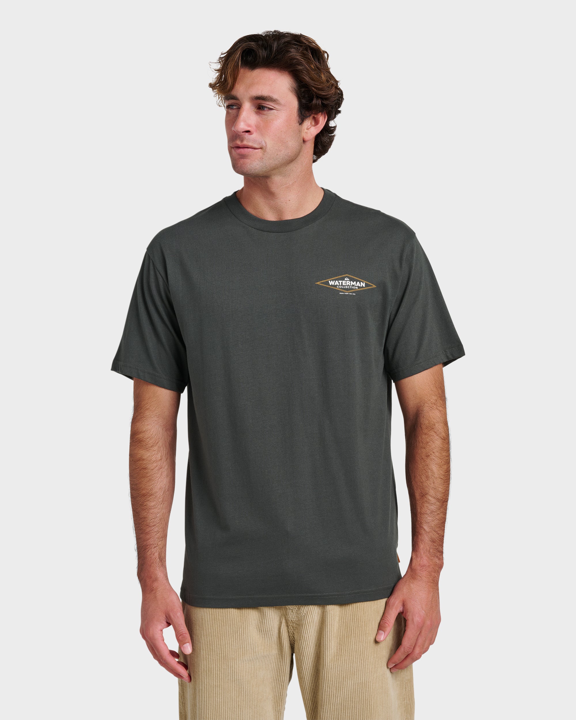 Waterman Diamond Classic T-shirt - Phantom | Quiksilver