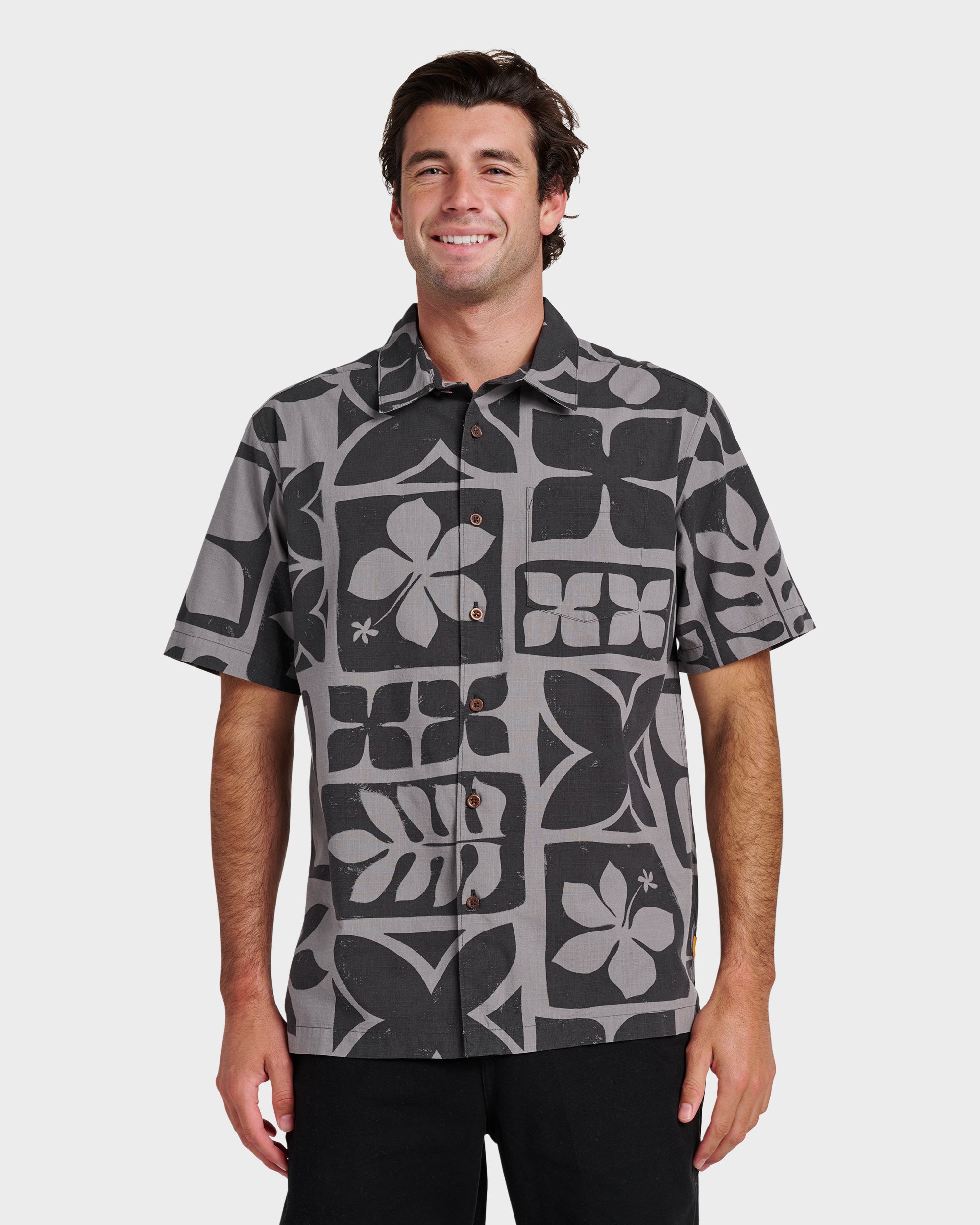Waterman Tiki Island Shirt - Phantom | Quiksilver