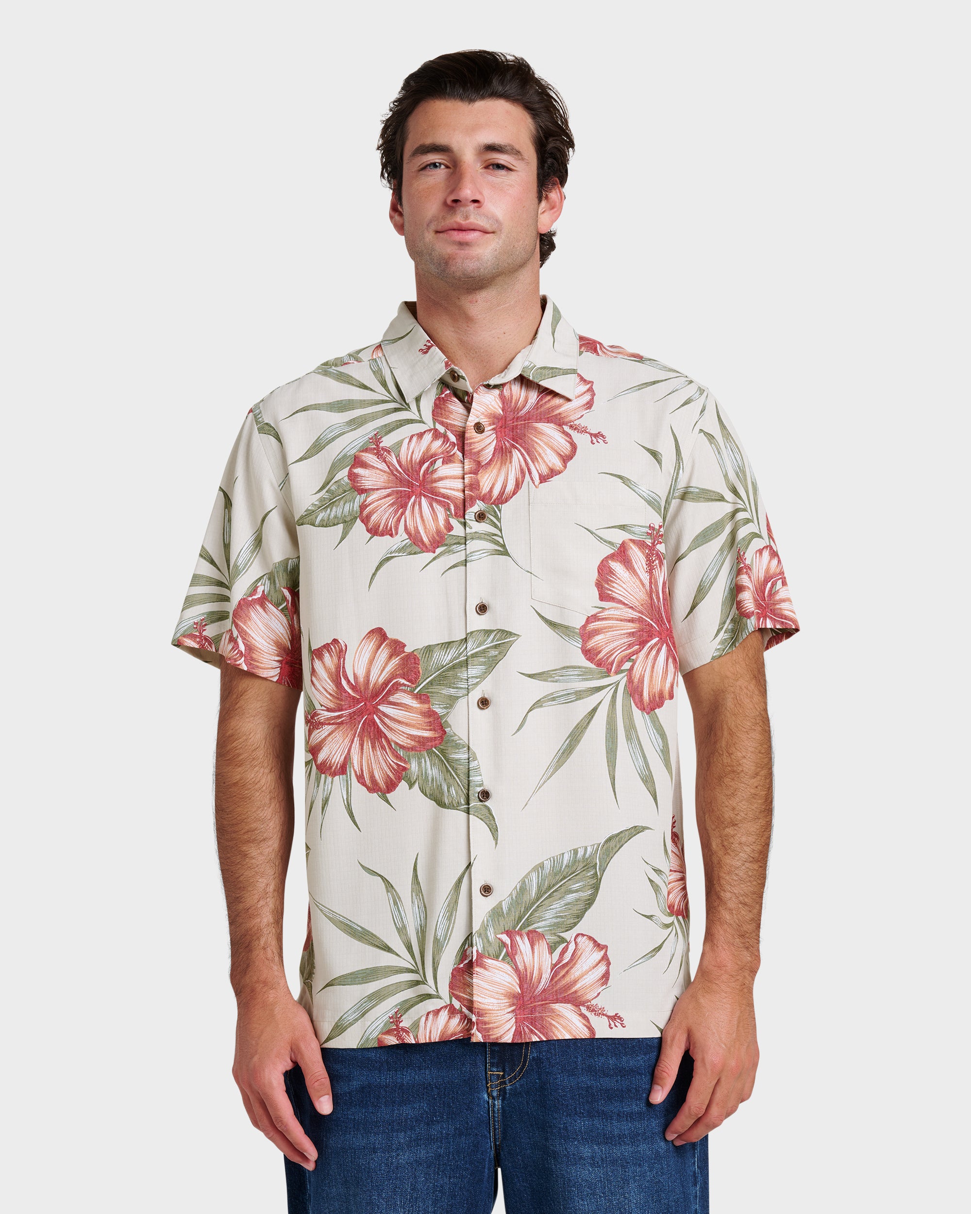 Waterman Tropical Dream Shirt - Moonbeam | Quiksilver