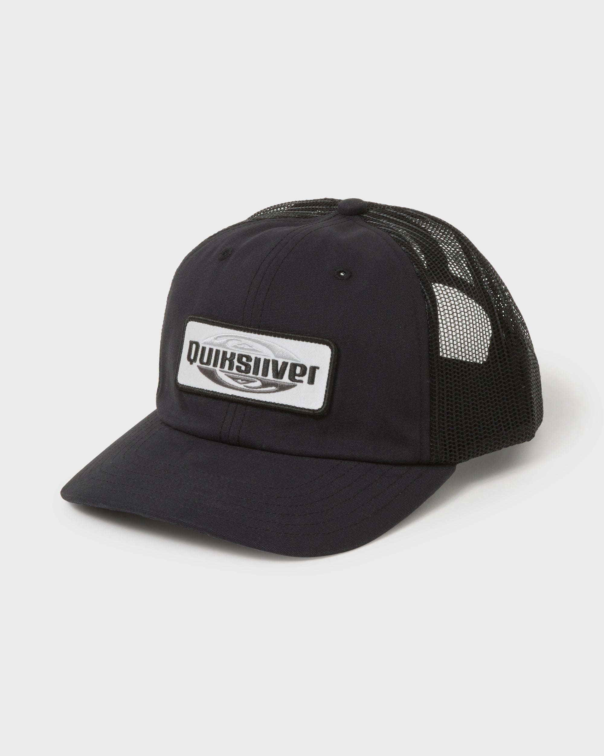 Enzone 5-Panel Cotton Canvas Snapback Hat - Black | Quiksilver