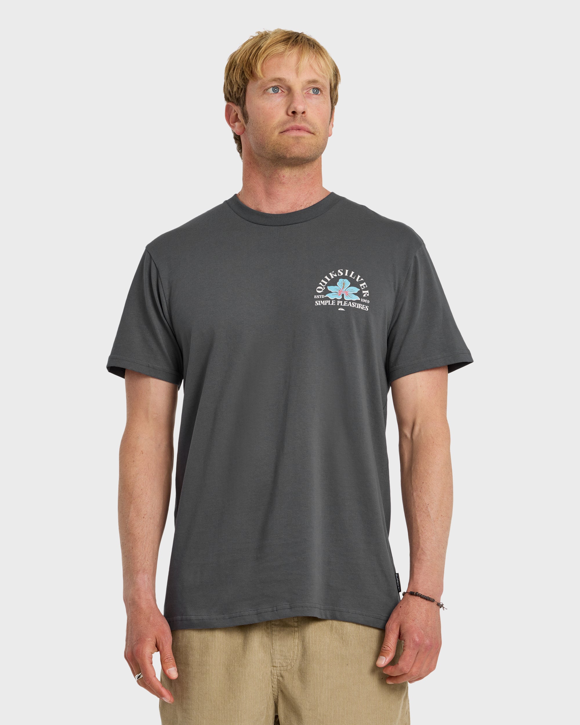 Pleasures Classic Short Sleeve T-Shirt - Iron Gate | Quiksilver