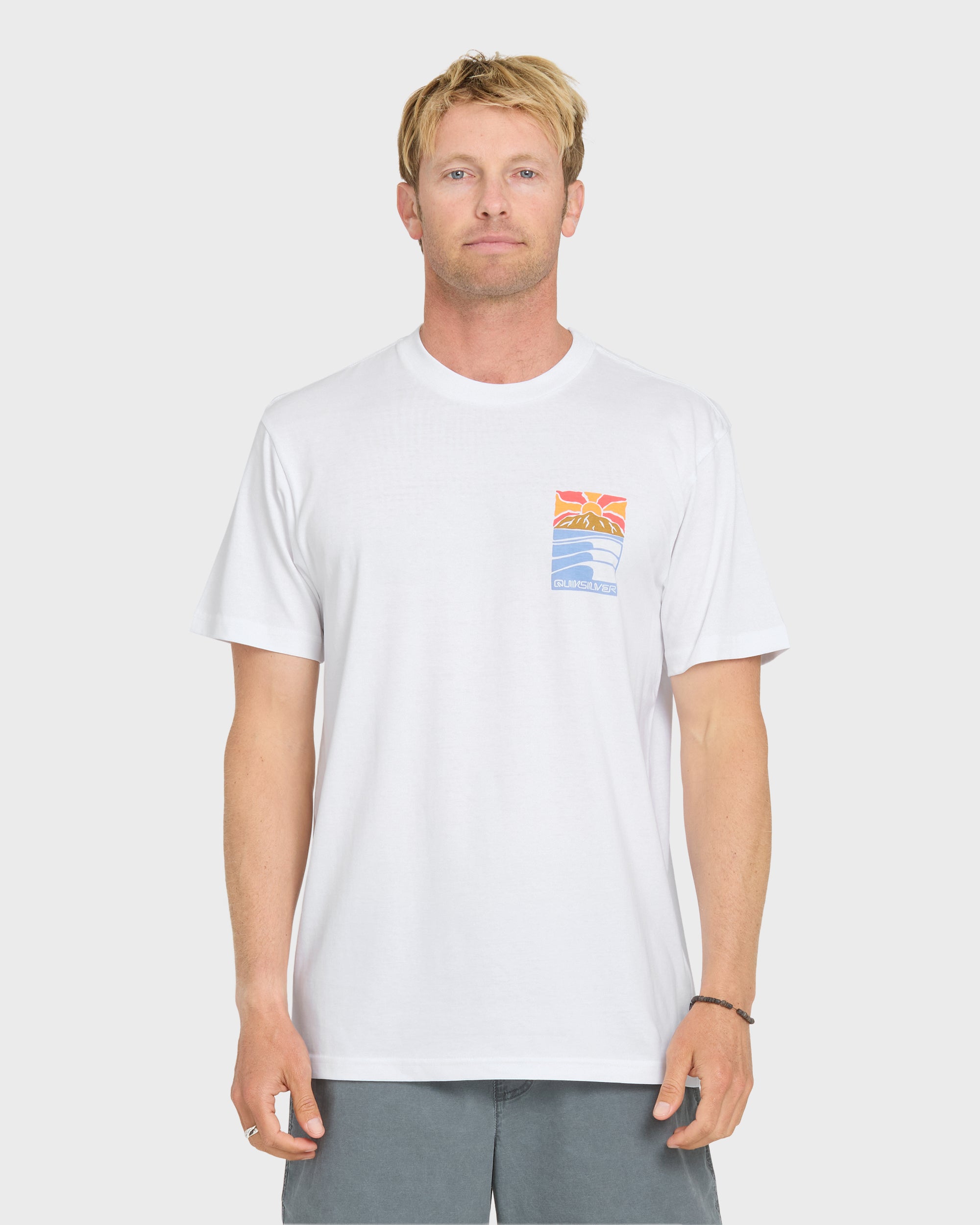 Going Right Classic Short Sleeve Cotton T-Shirt - White | Quiksilver