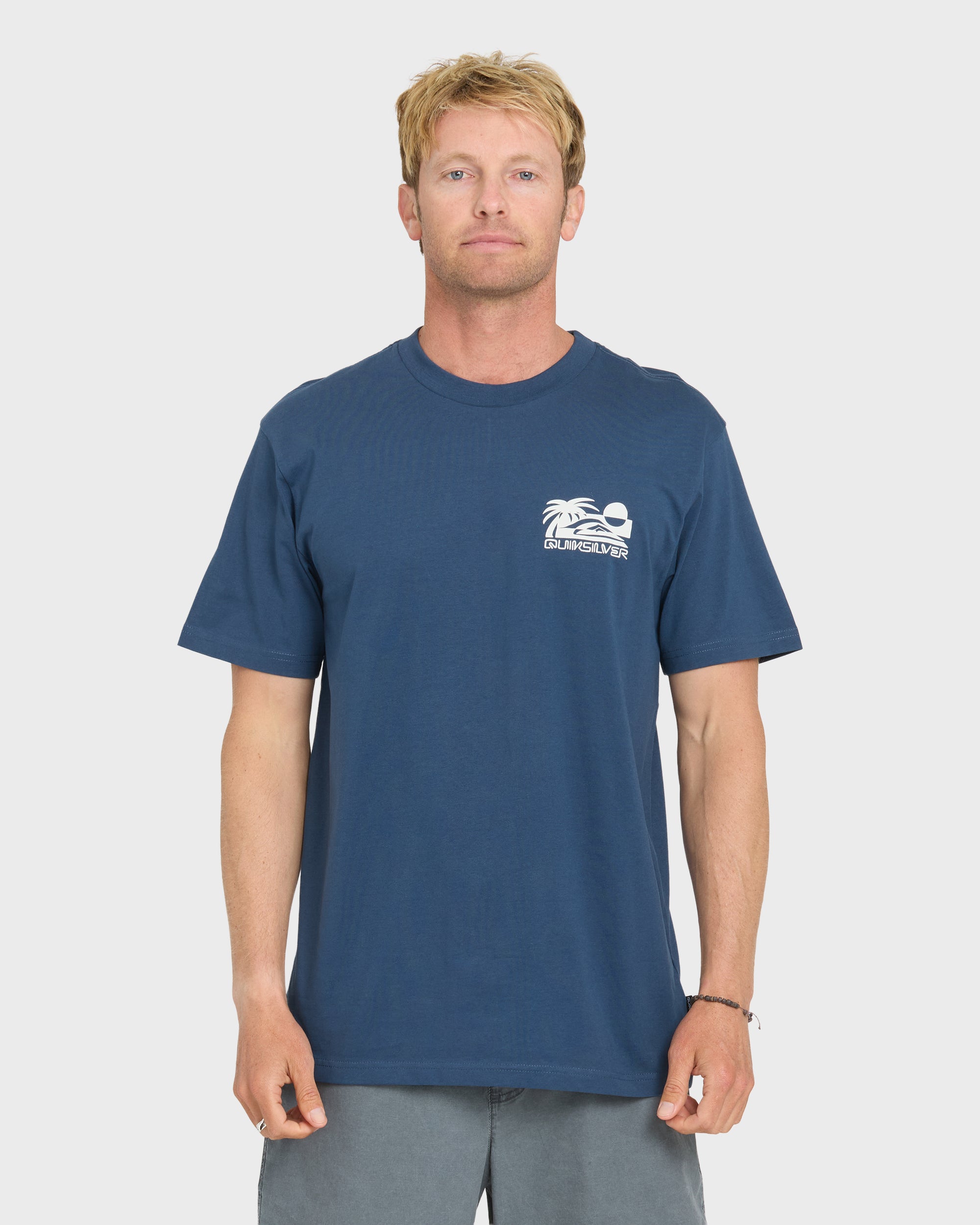 kwikie Tシャツ ネイビー xs Reverse Cut Classic Short Sleeve Cotton T-Shirt - Dark Denim