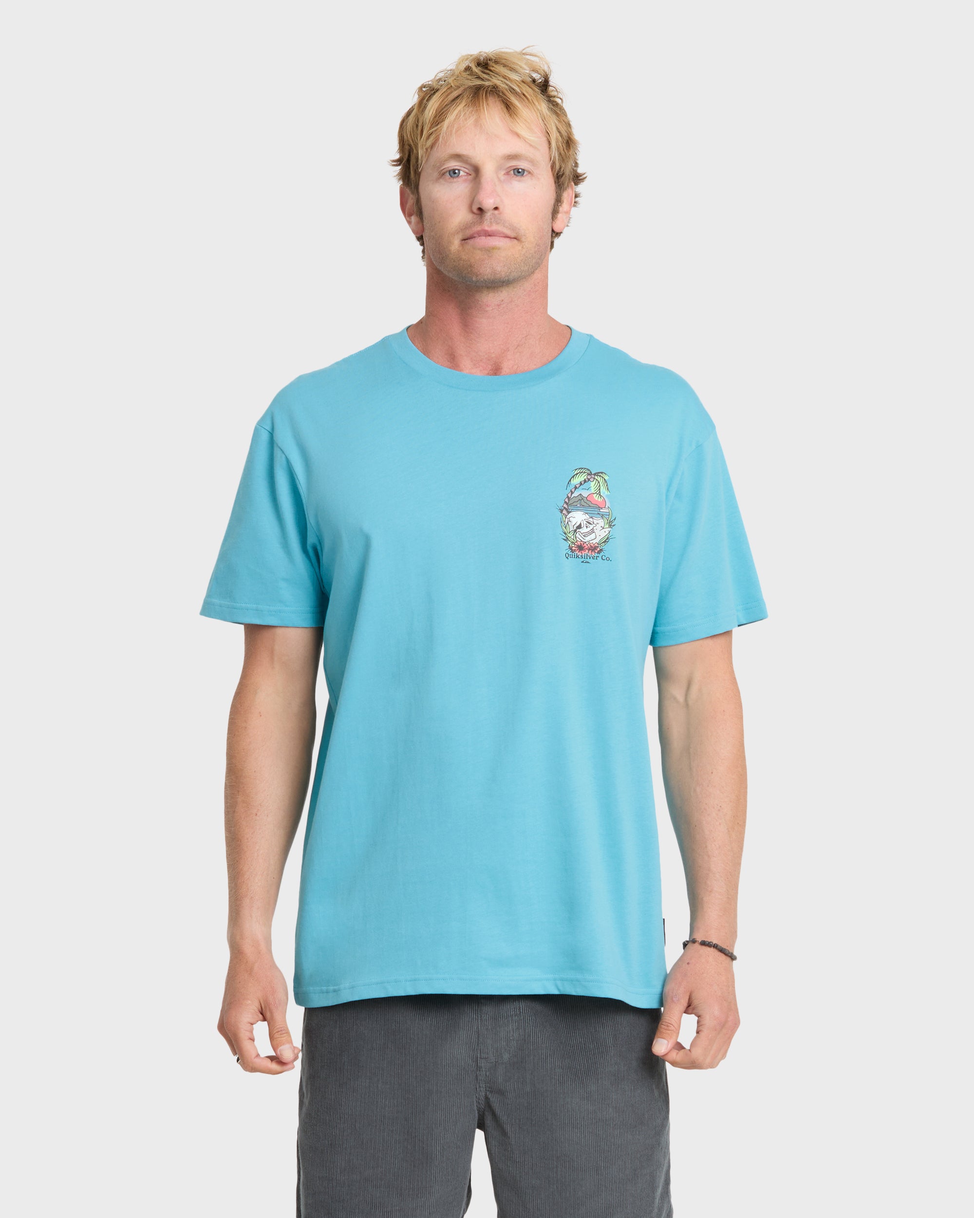 Staycation Short Sleeve Cotton T-Shirt - Crystal Seas | Quiksilver