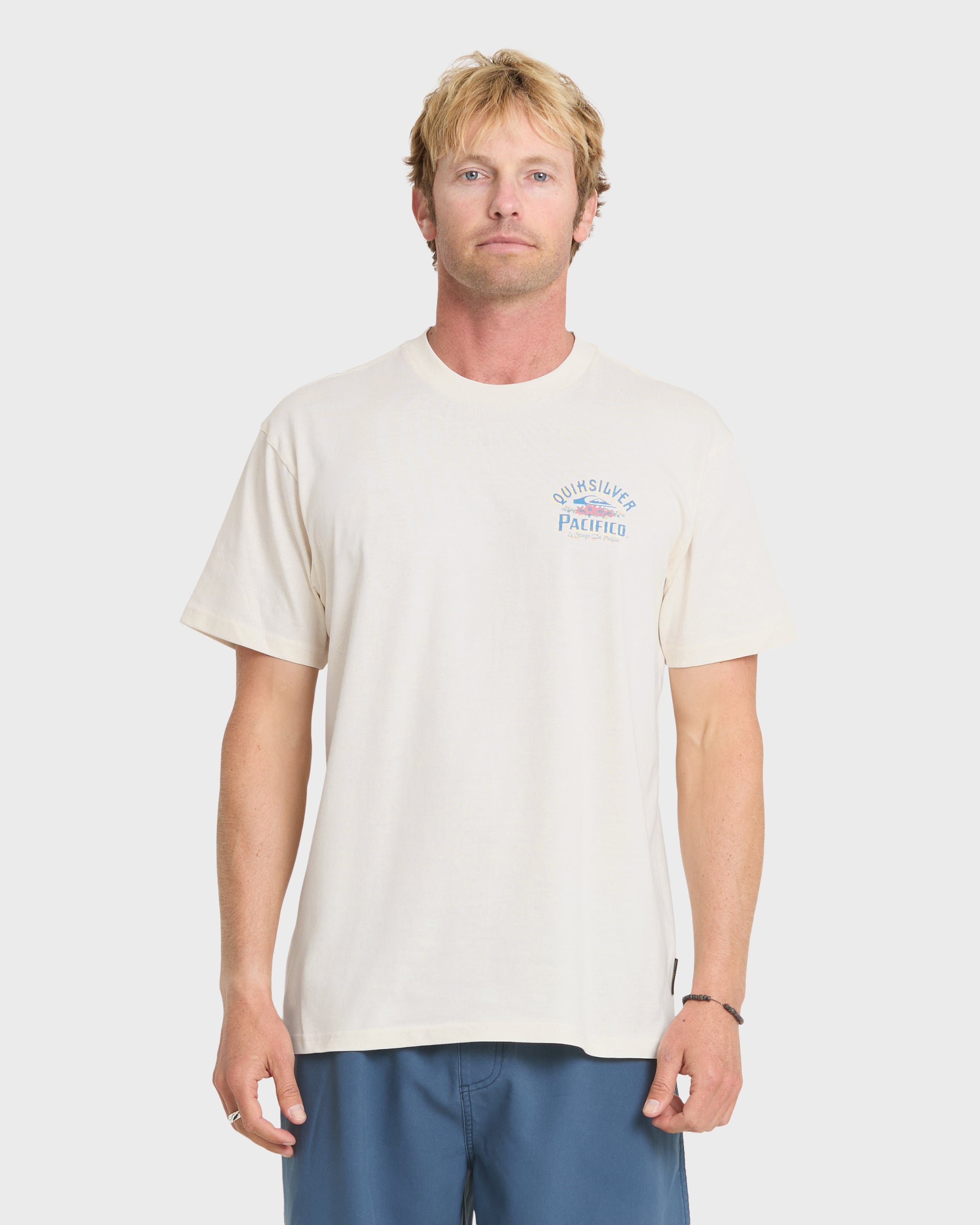 Pacifico Signage Short Sleeve Knit T-Shirt - Tofu | Quiksilver