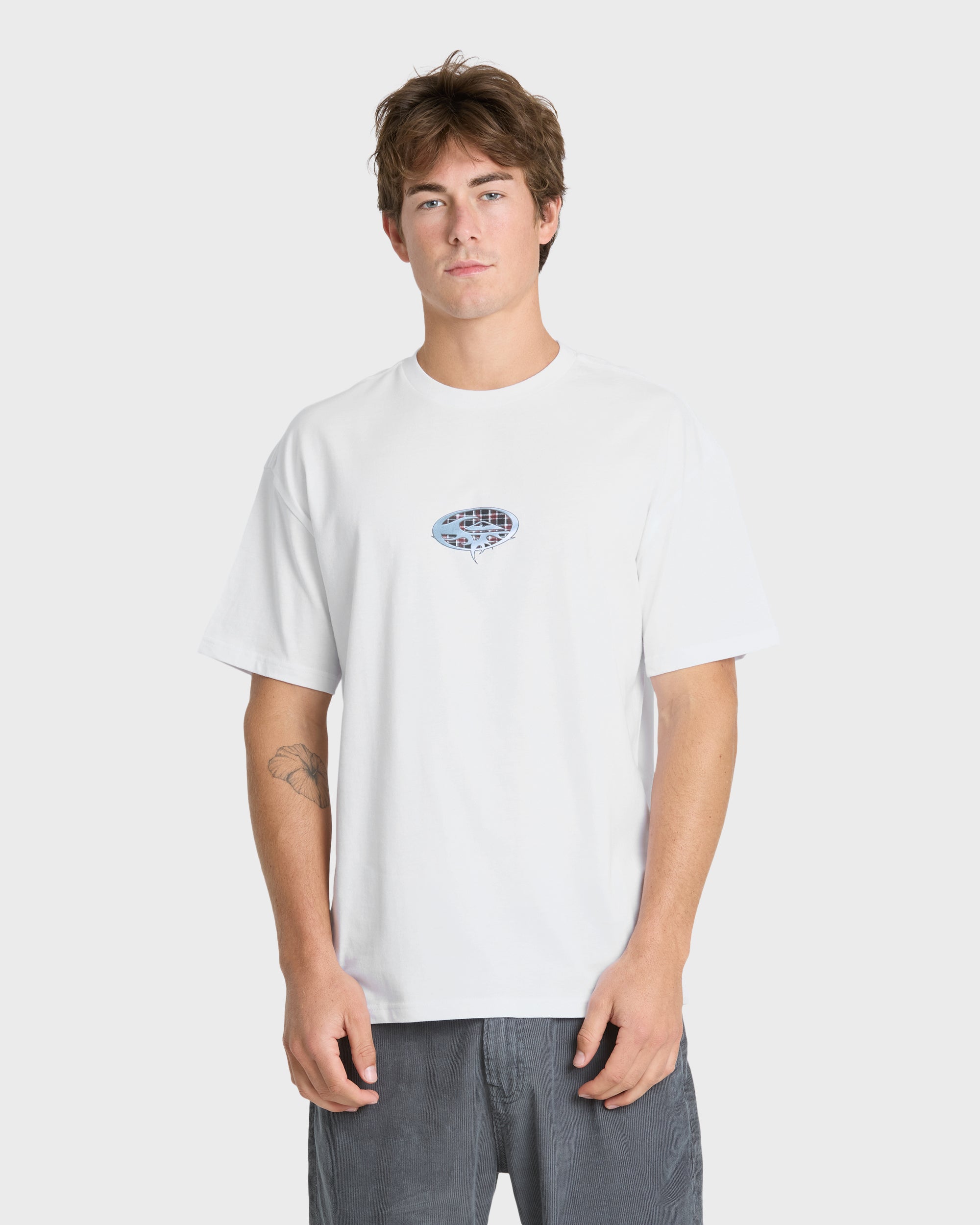 Chrome Thorn Mercury Short Sleeve Knit T-Shirt - White | Quiksilver
