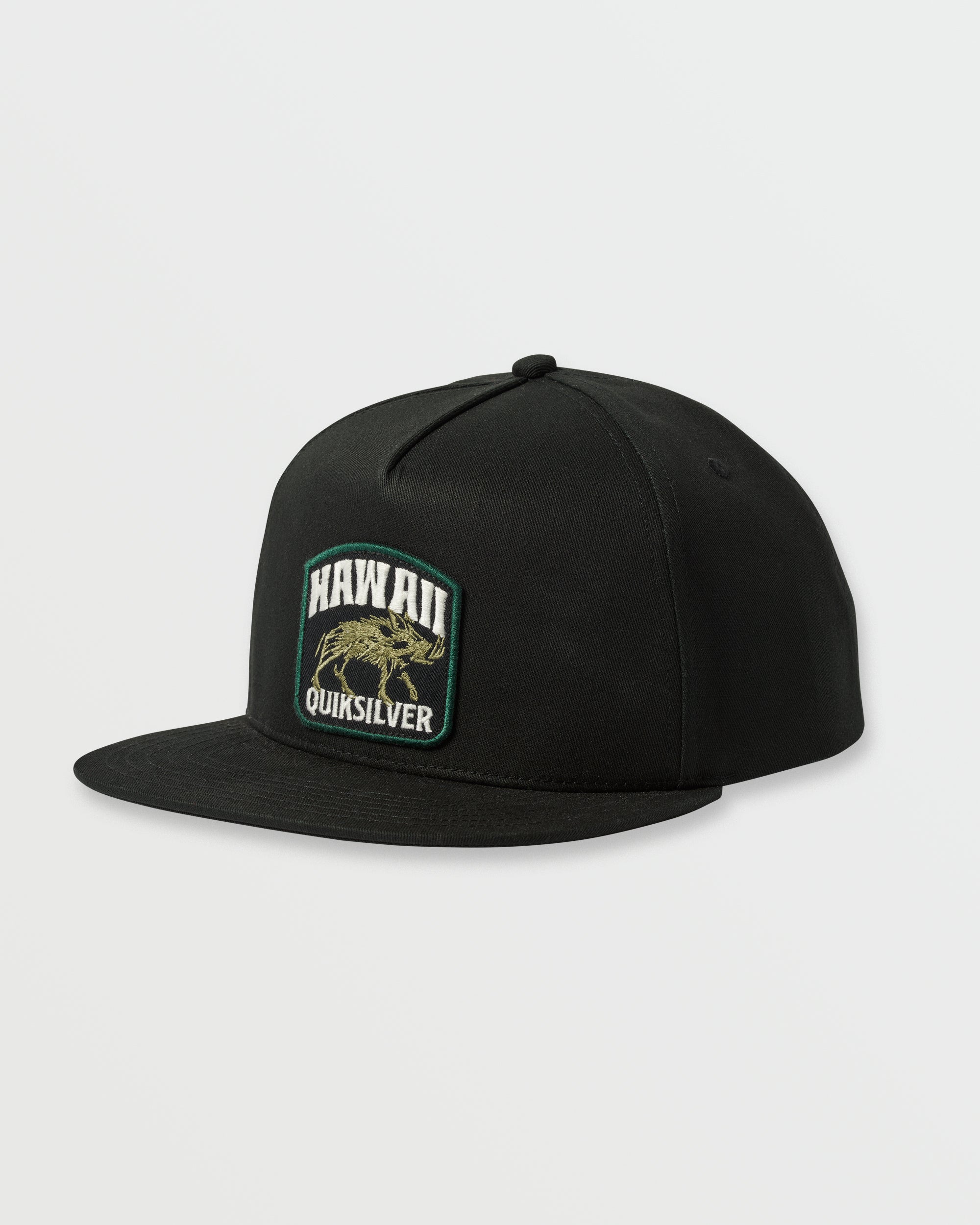Hawaii Boar Snapback Hat Black Quiksilver