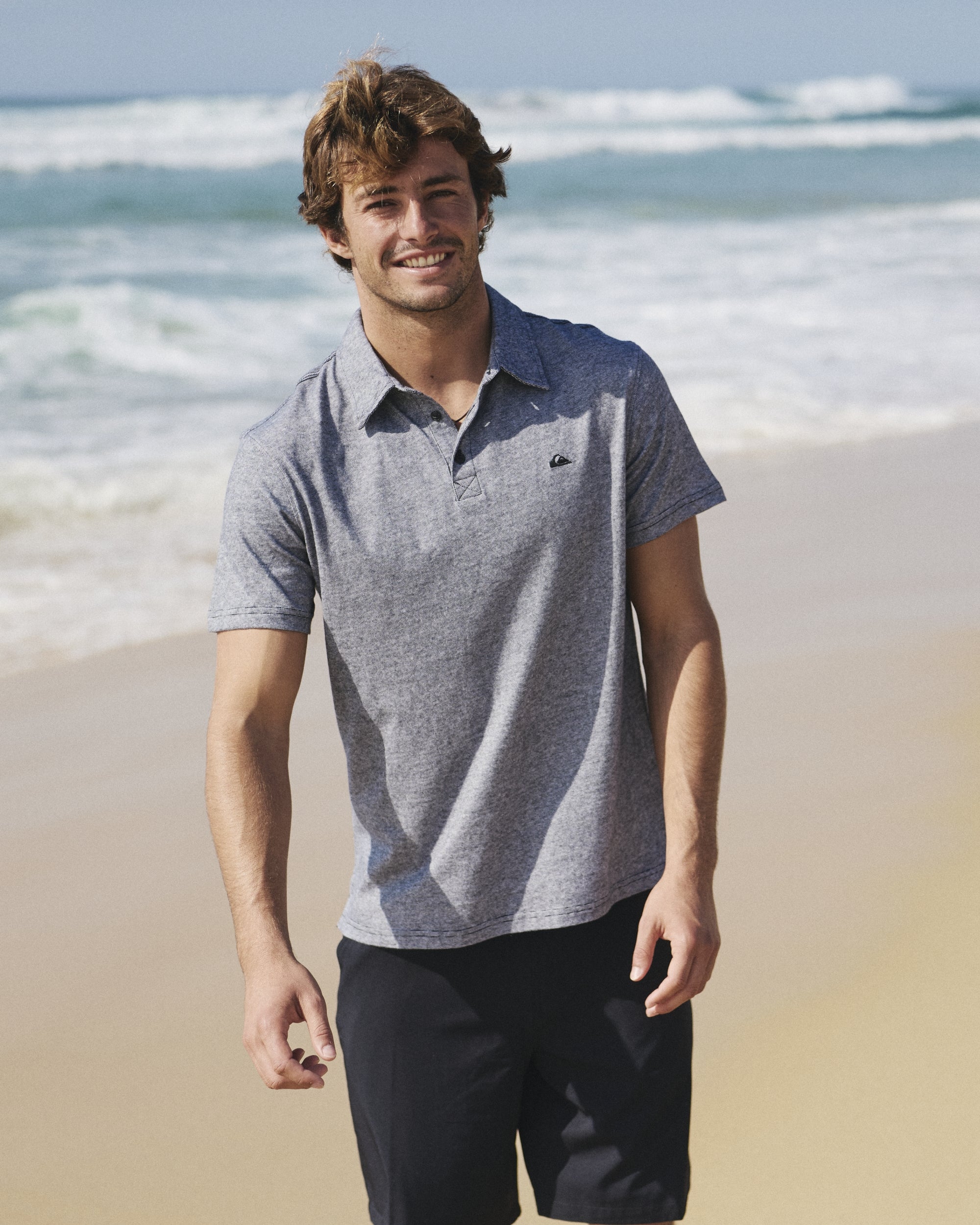Sunset Cruise Polo Shirt - Black | Quiksilver