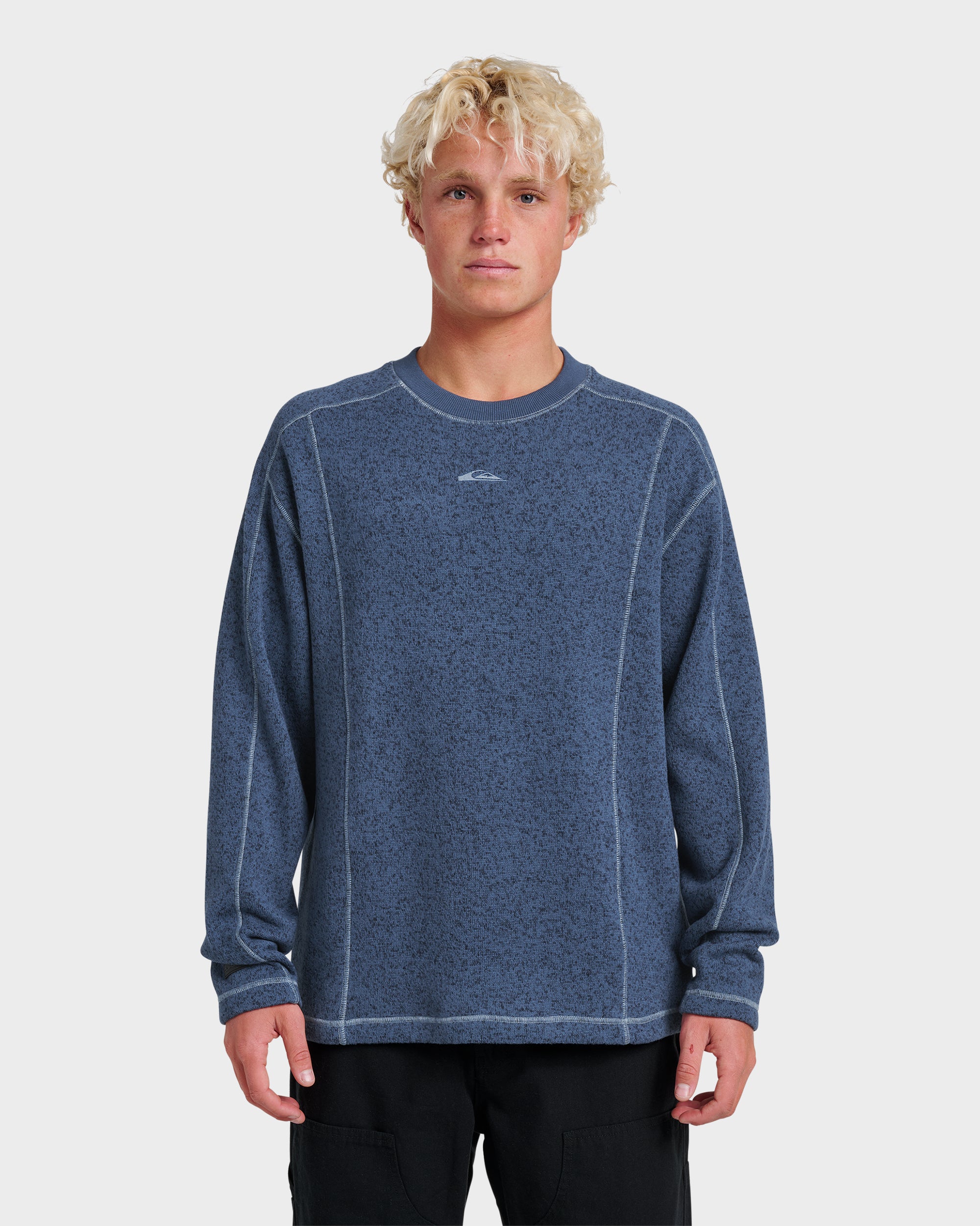 Keller Crewneck Sweatshirt - China Blue Heather | Quiksilver