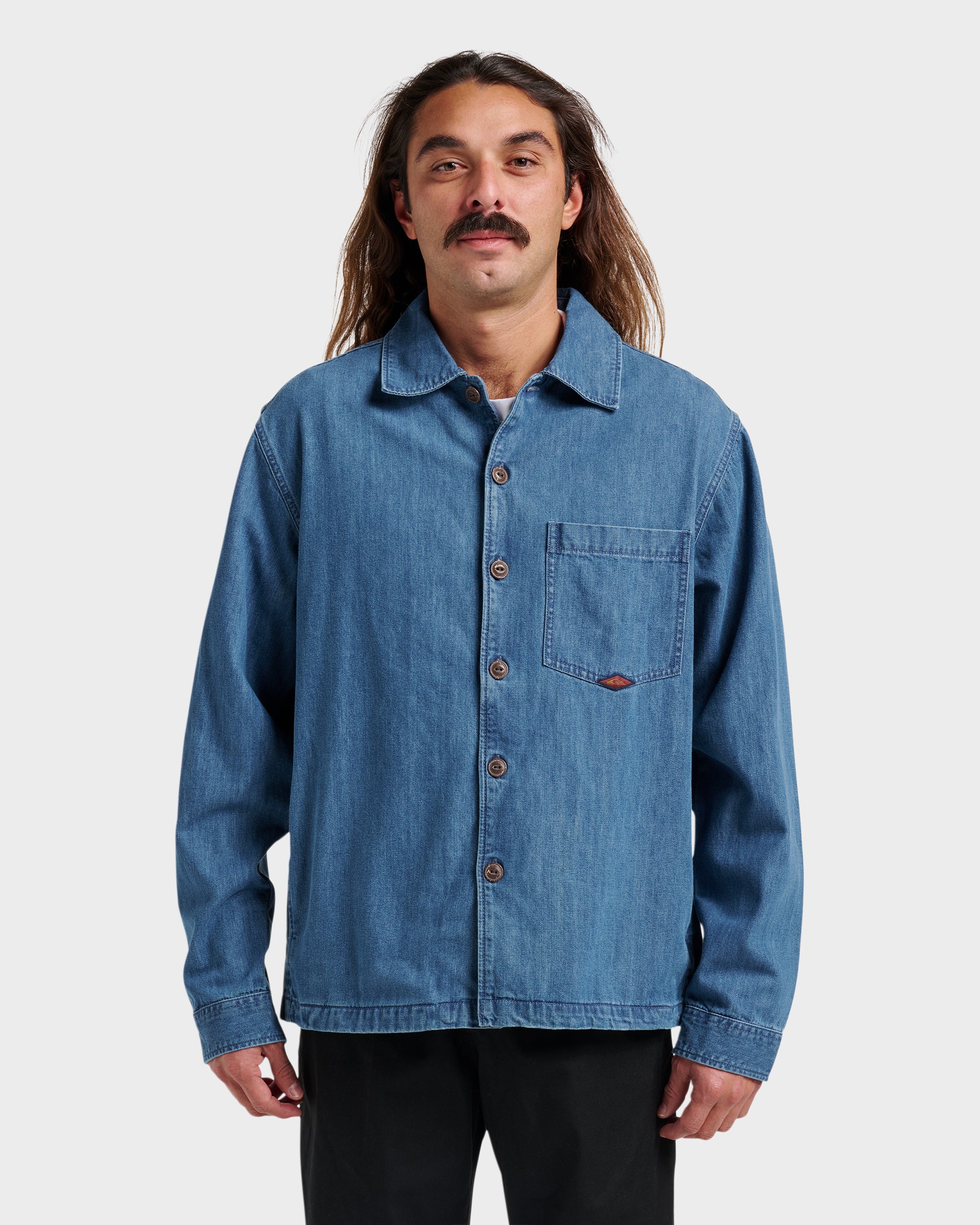 Denim Over Shirt - Light Indigo | Quiksilver