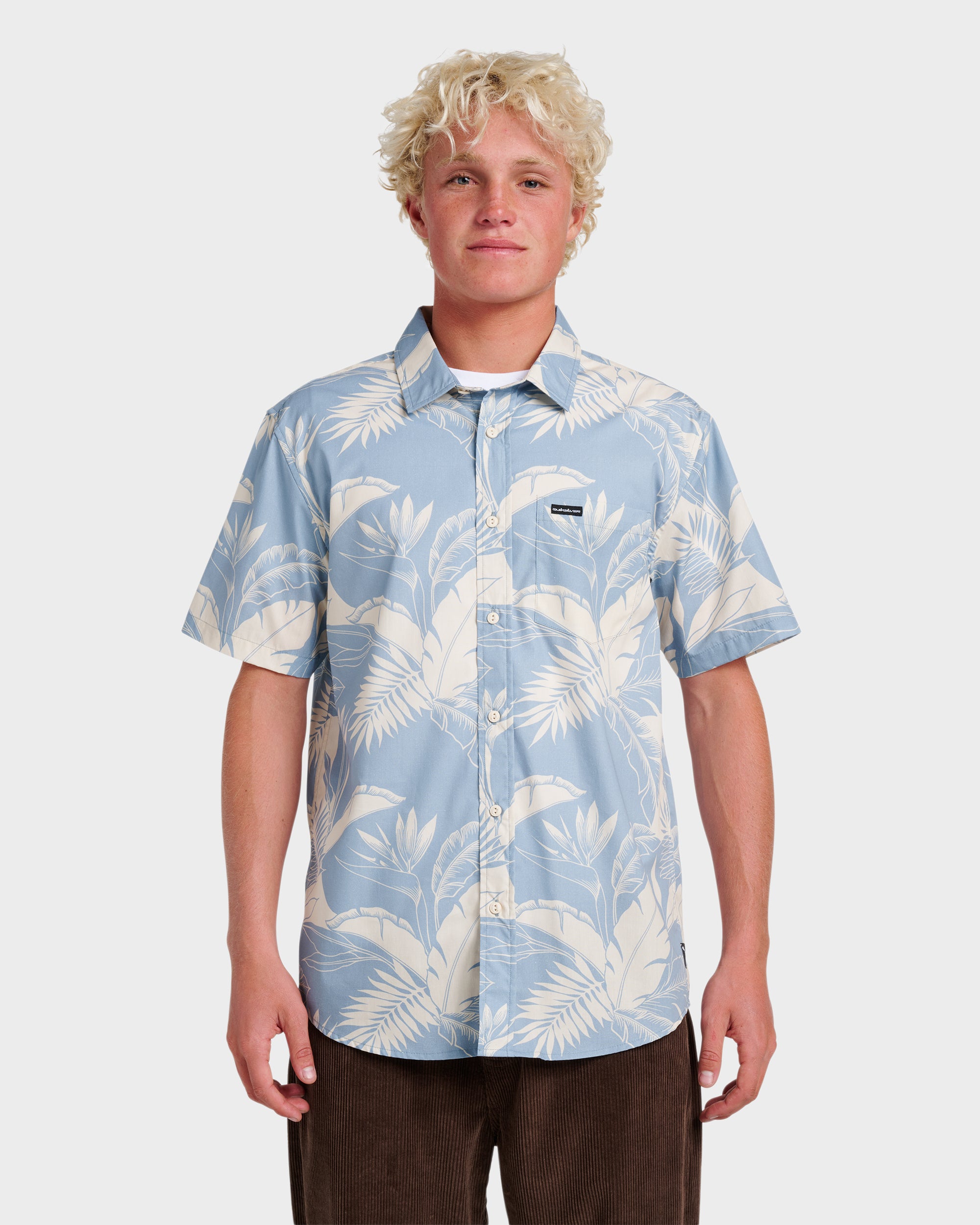 Kahanu Classic Short Sleeve Shirt - Ashley Blue | Quiksilver