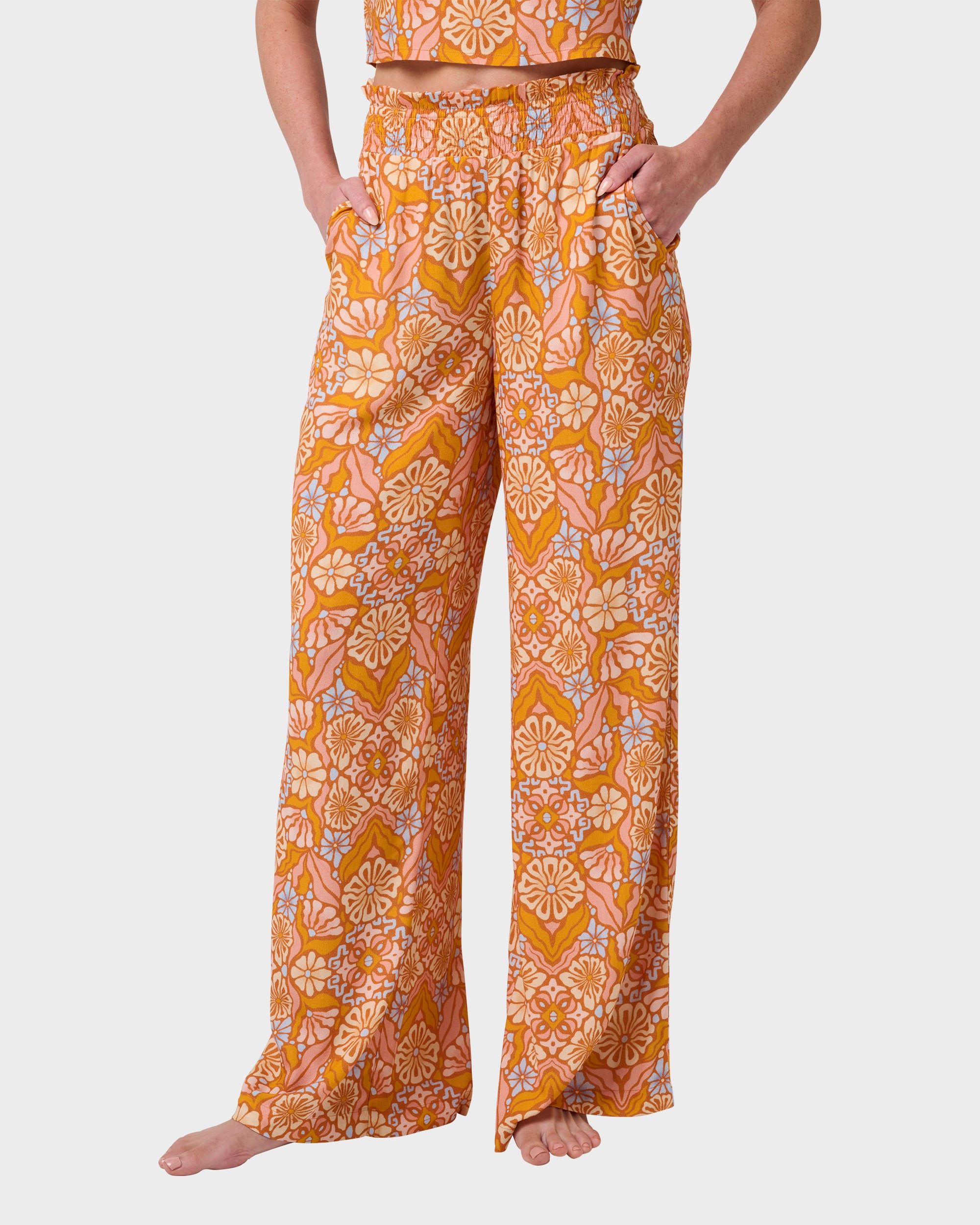 Sun Chaser Sun Blooms Print Pant - Sun Chaser Sun Blooms Print