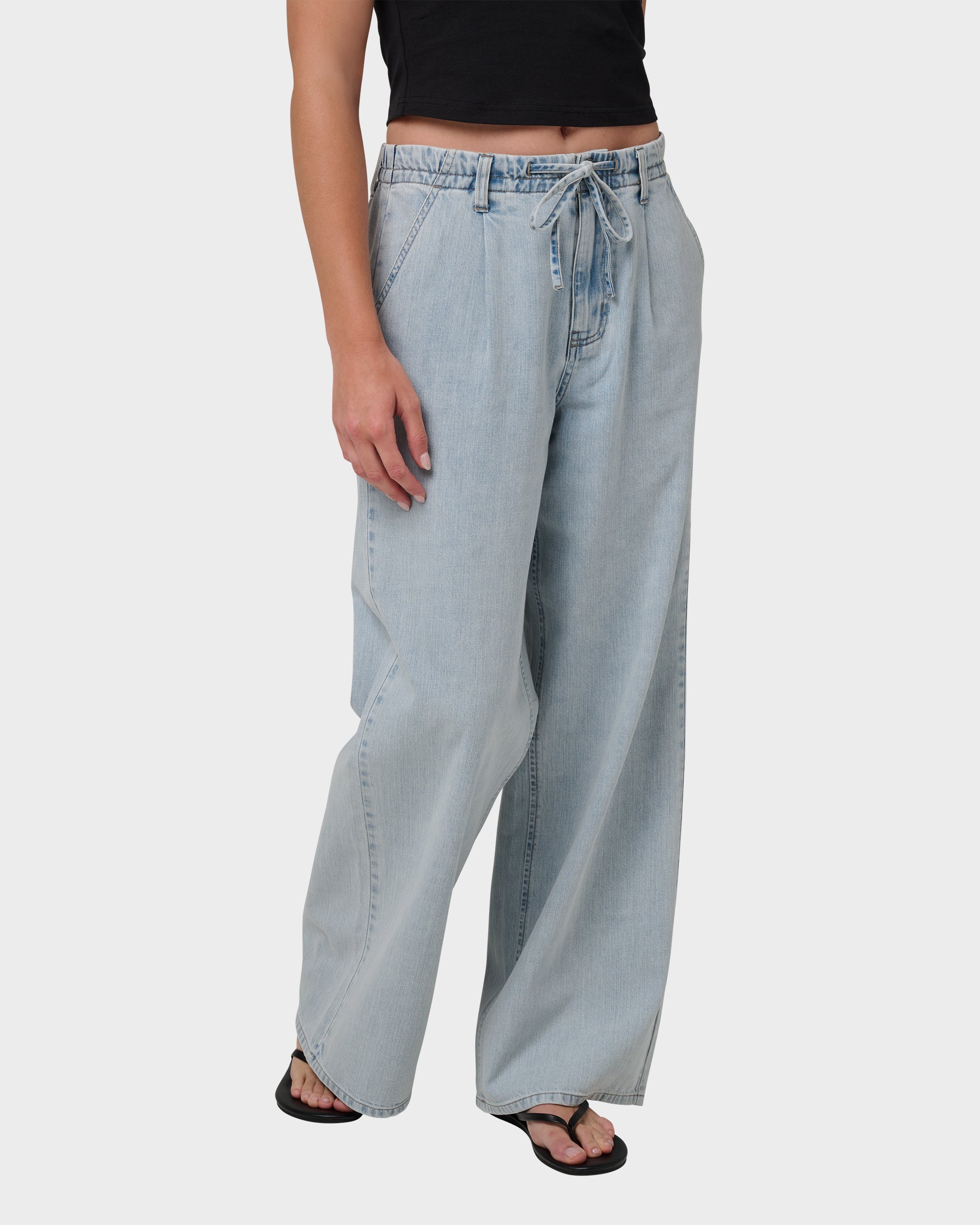 Tidepool High Rise Drawstring Waist Jean - Tidepool High Rise