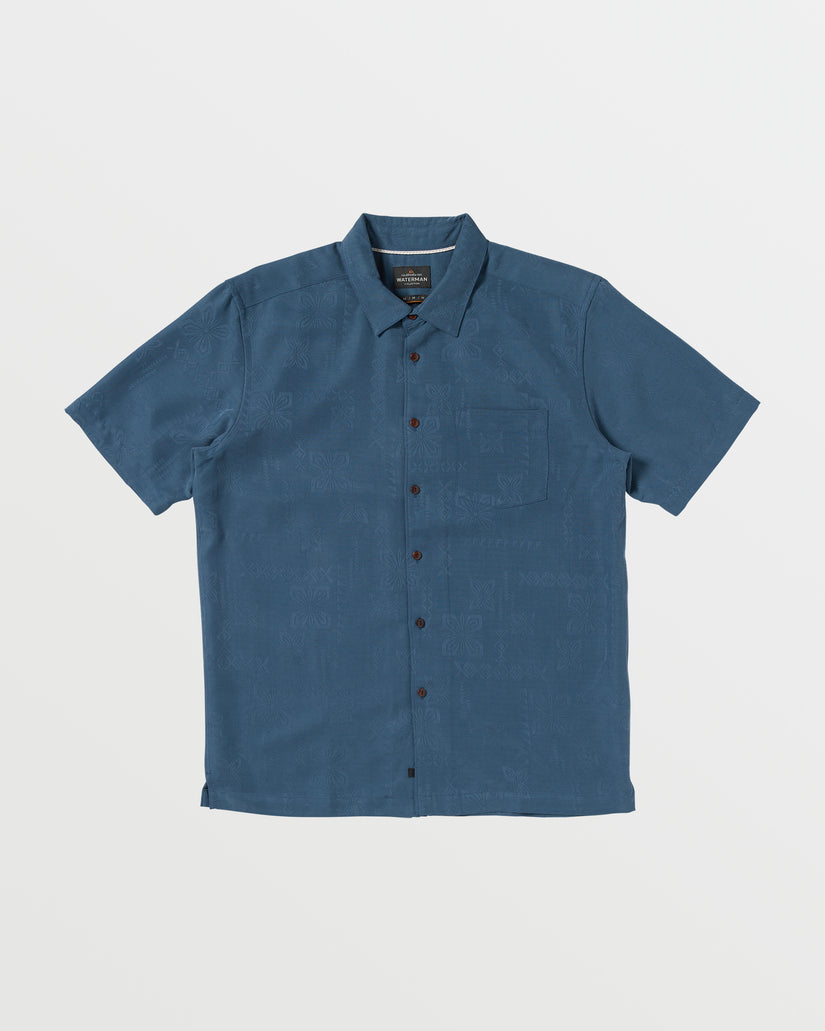 Waterman Manele Bay Short Sleeve Shirt - Ensign Blue