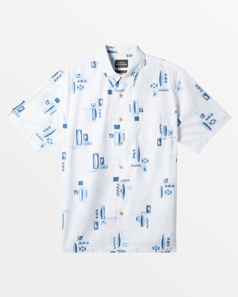Waterman Boardroom Short Sleeve Shirt - White Boardroom Woven