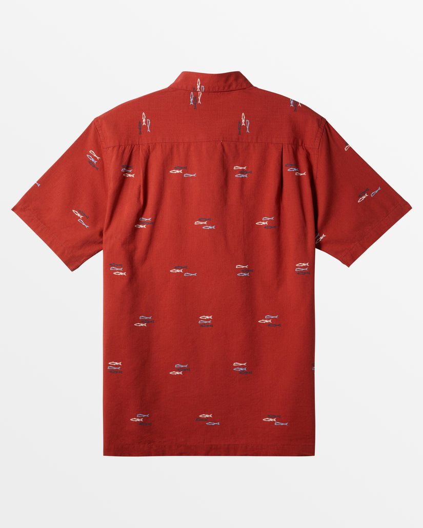Waterman Game On Short Sleeve Shirt - Fire Game On Woven