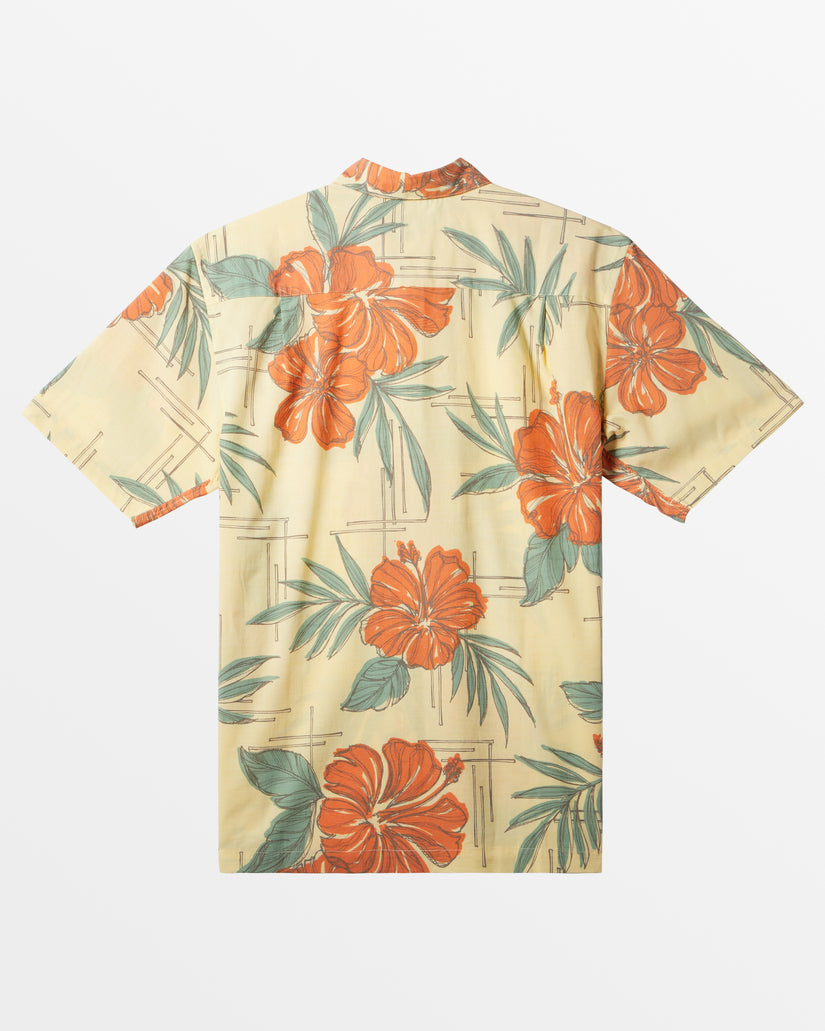 Waterman Flower Power Short Sleeve Shirt - Double Cream Flowerpower Ss