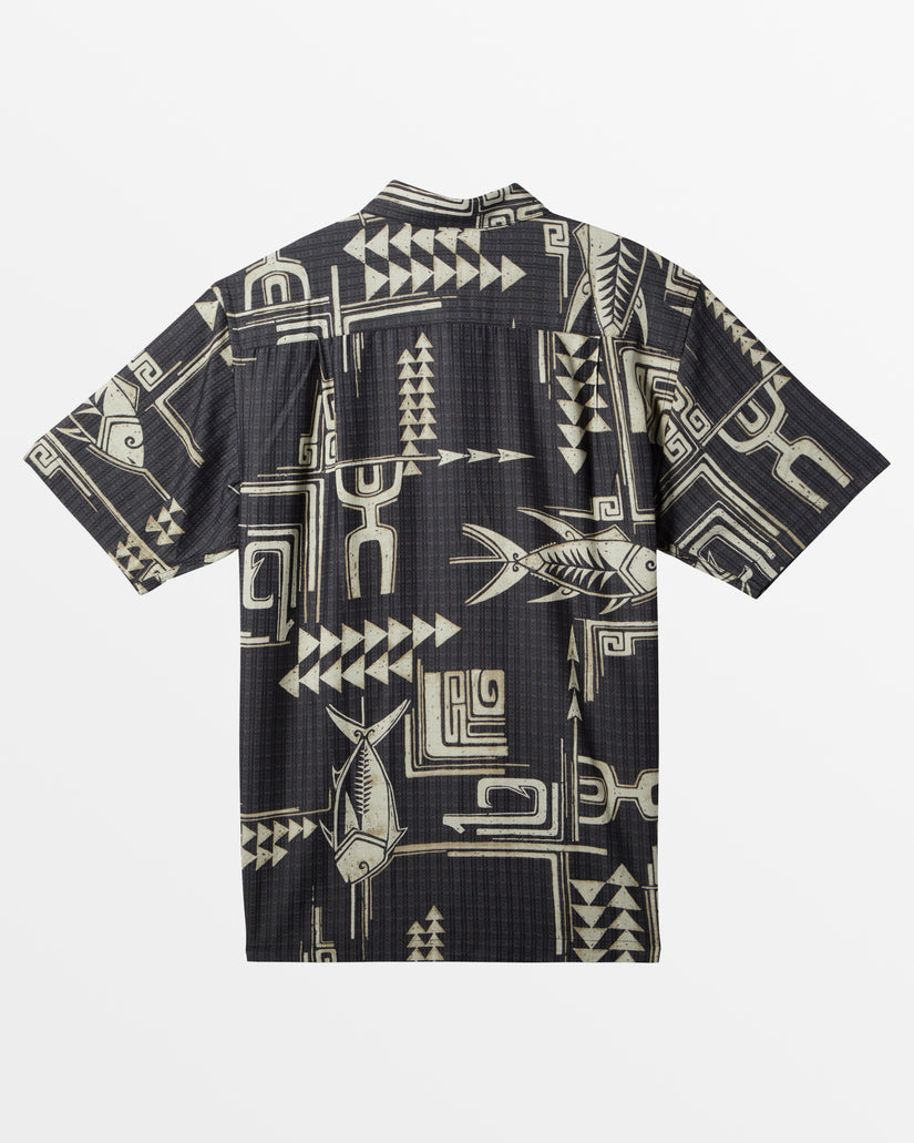 Waterman Molokai Short Sleeve Shirt - Black Molokai Woven
