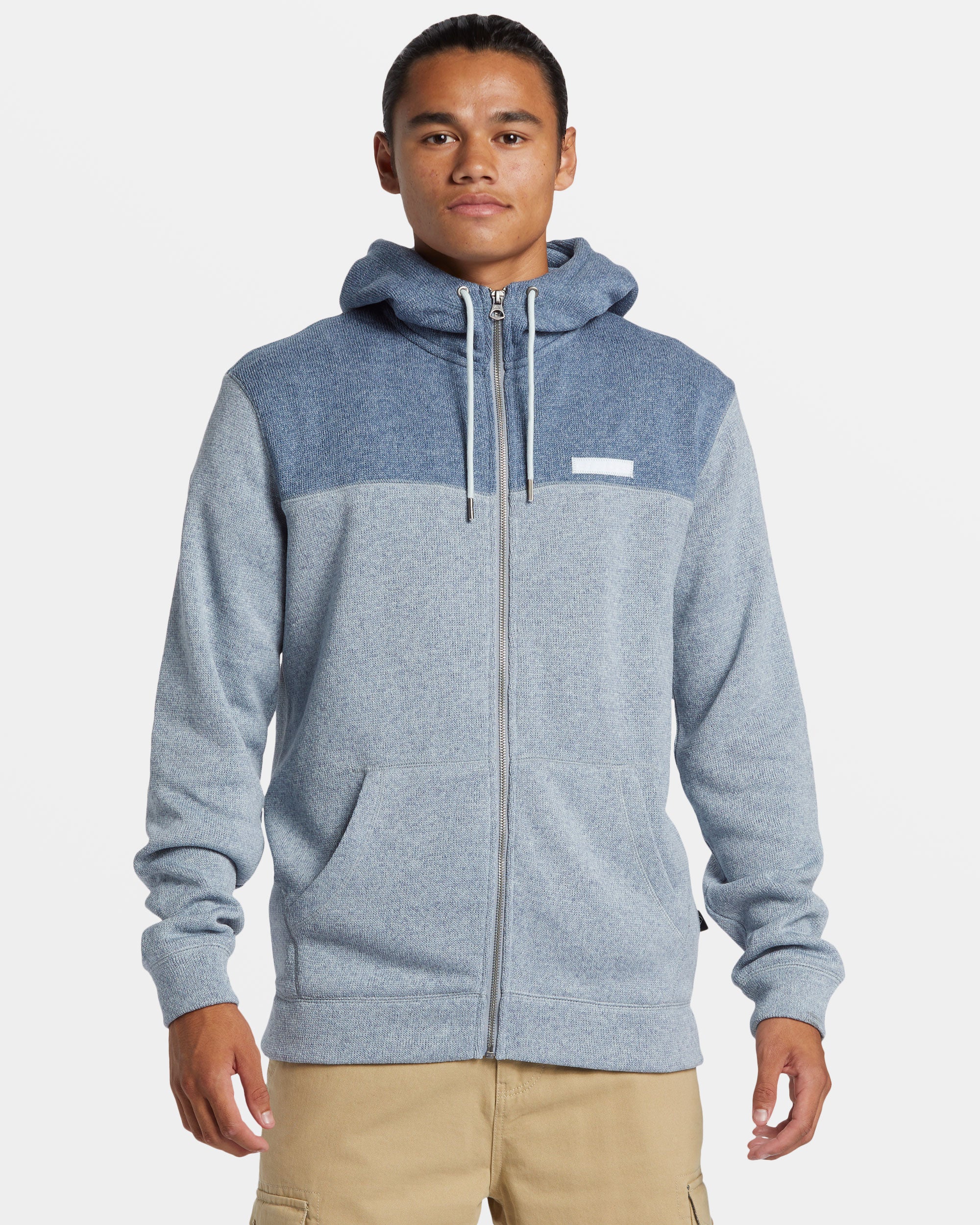 Keller Block Zip Hoodie - Ice Flow Heather | Quiksilver