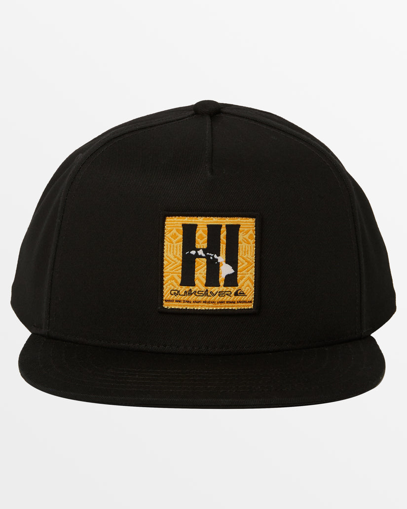 Hawaii Tapa Plains Snapback Hat - Black