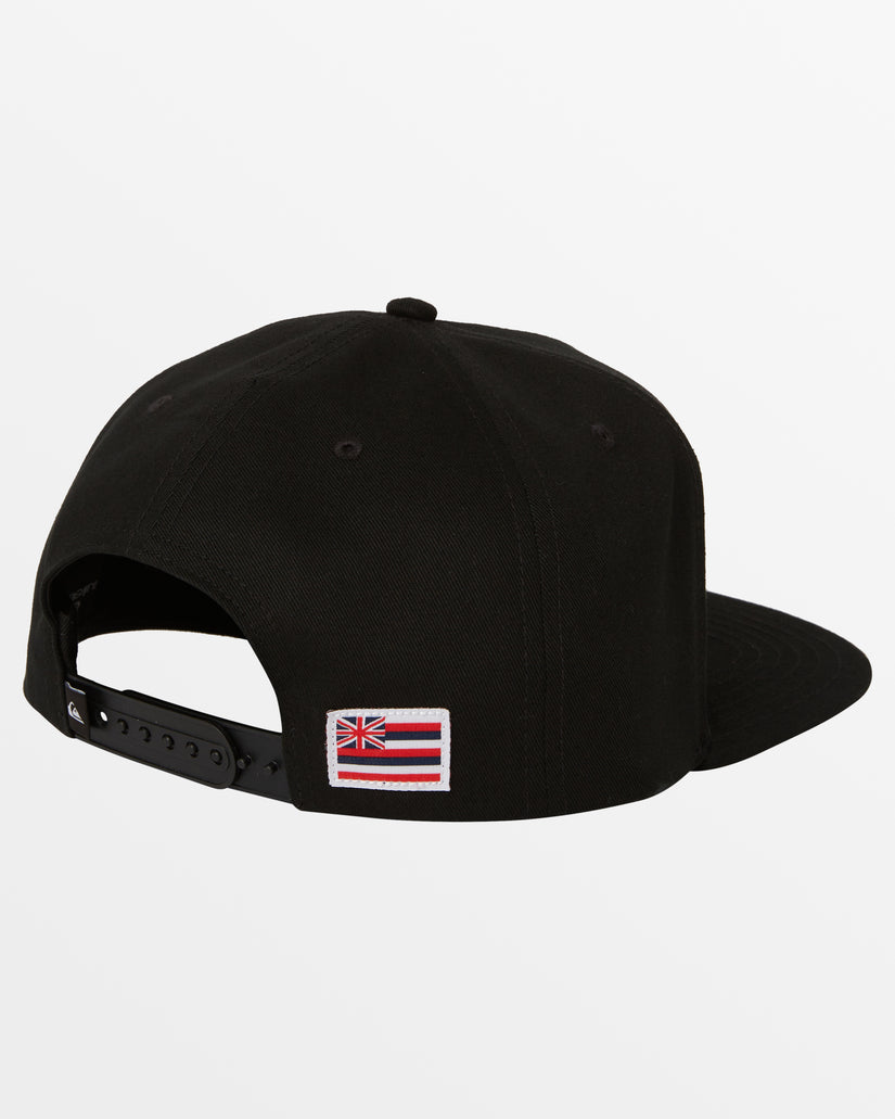 Hawaii Tapa Plains Snapback Hat - Black/ Jet Black