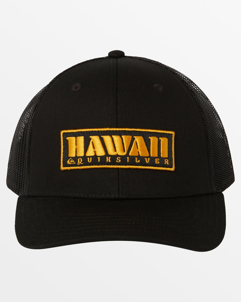 Hawaii Seal Patch Trucker Hat - Black