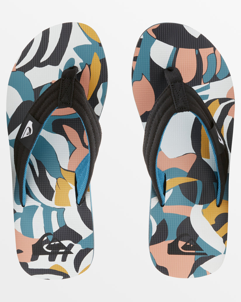 Molokai Layback Sandals - White/Black/Blue