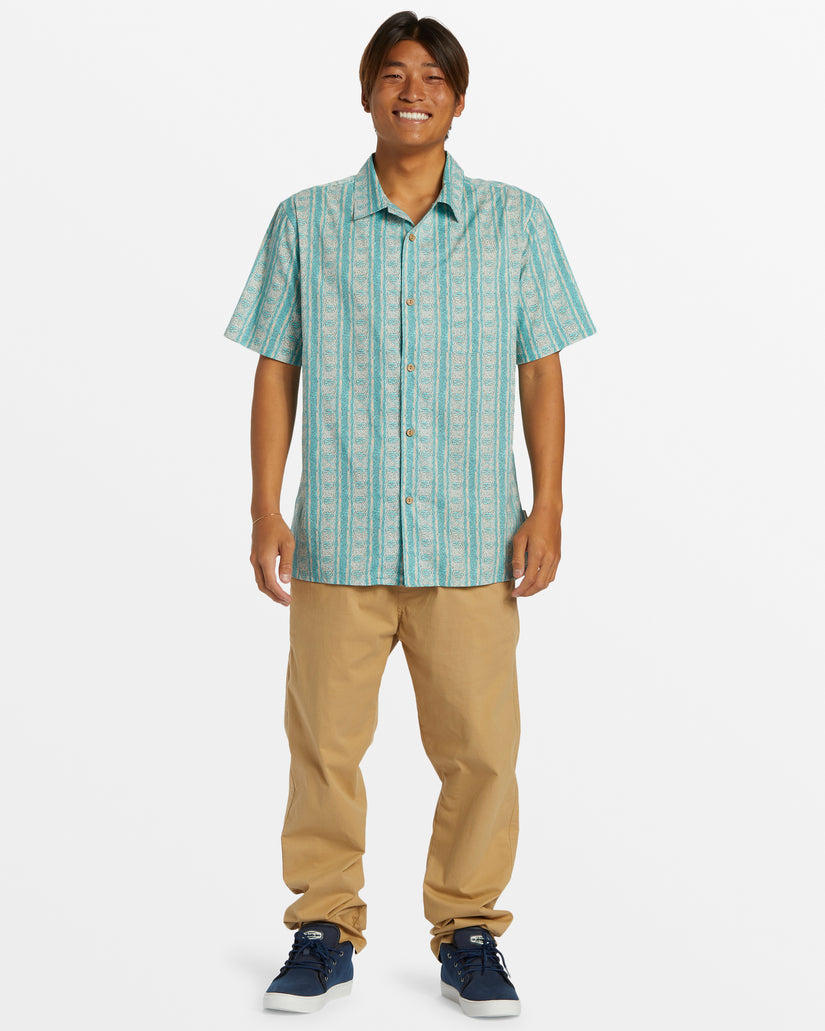 Pool Party Casual Short Sleeve Shirt - Capri Pacific Tribe Ss