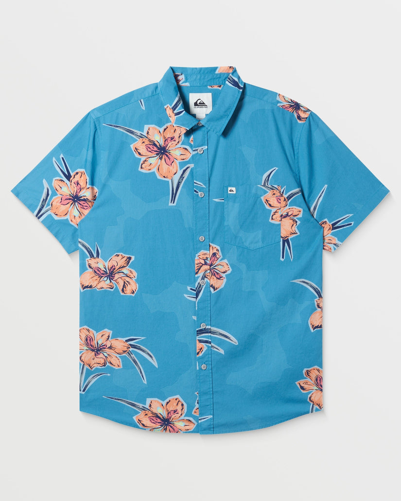 Quiksilver Apero Organic Classics Short Sleeve Shirt - Navagio Bay - 1
