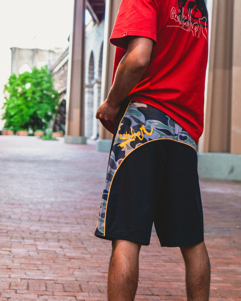 Young Guns Nomad Print 21" Boardshorts - Anthracite
