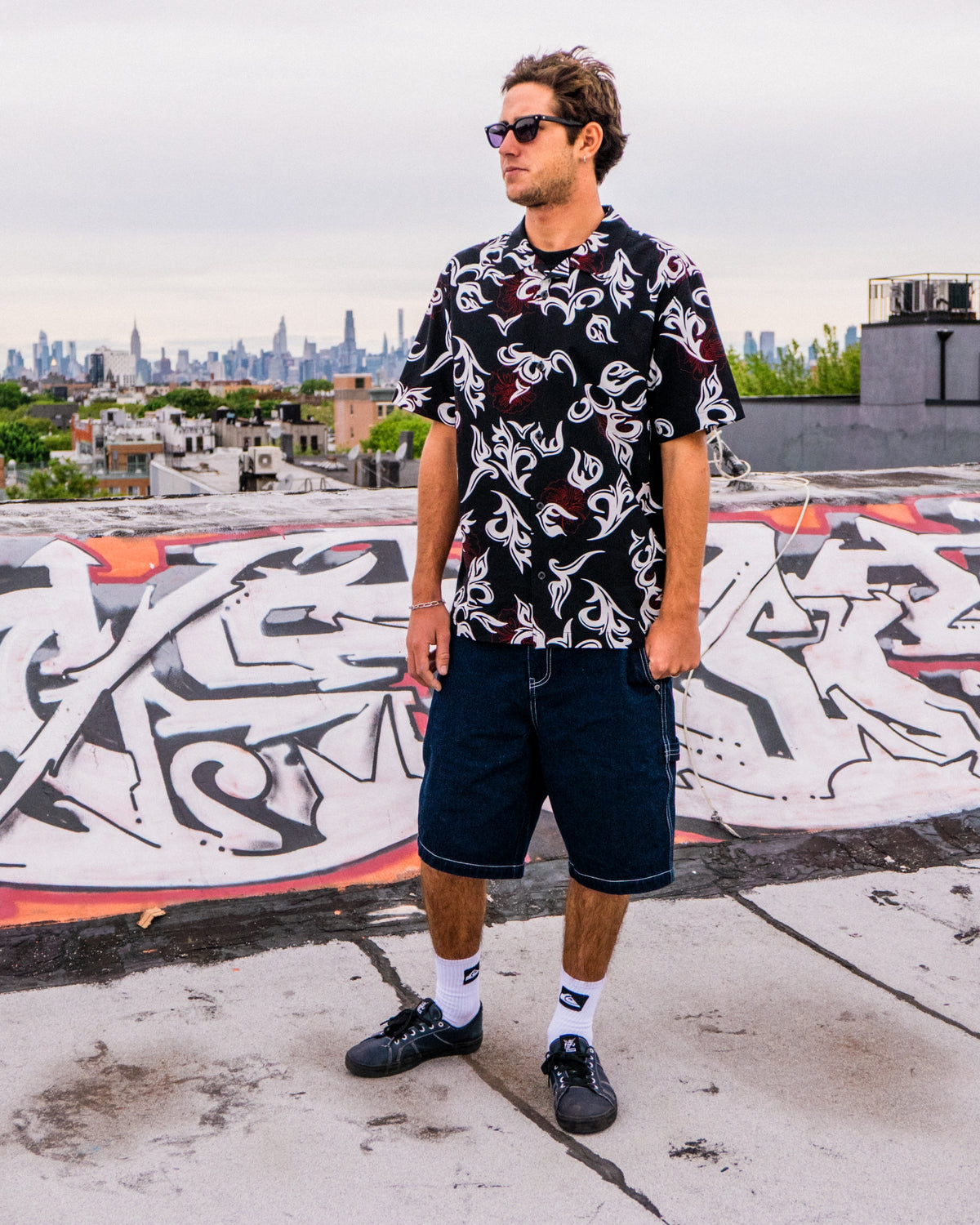 Ceremonial Camp Short Sleeve Woven Shirt - Anthracite