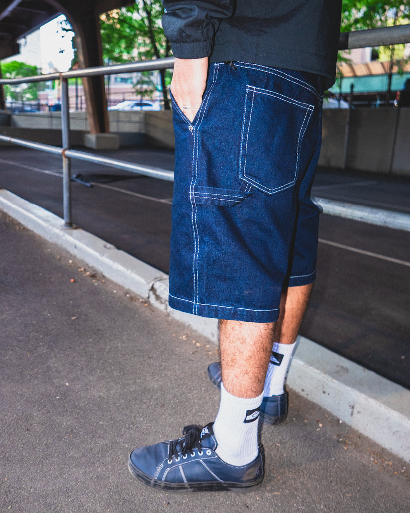 Carpenter Baggy 21" Denim Shorts - Indigo Rinse