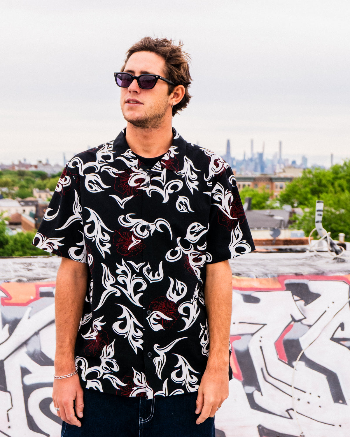 Ceremonial Camp Short Sleeve Woven Shirt - Anthracite
