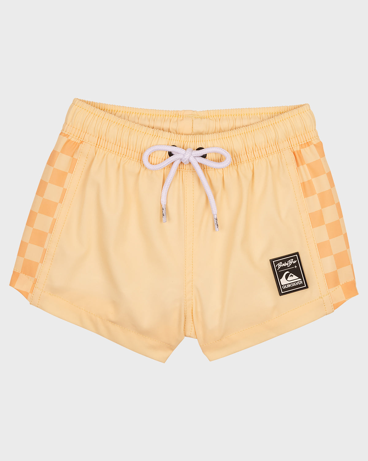 BinkyBro x Quiksilver Checkers Peach Swim Trunks