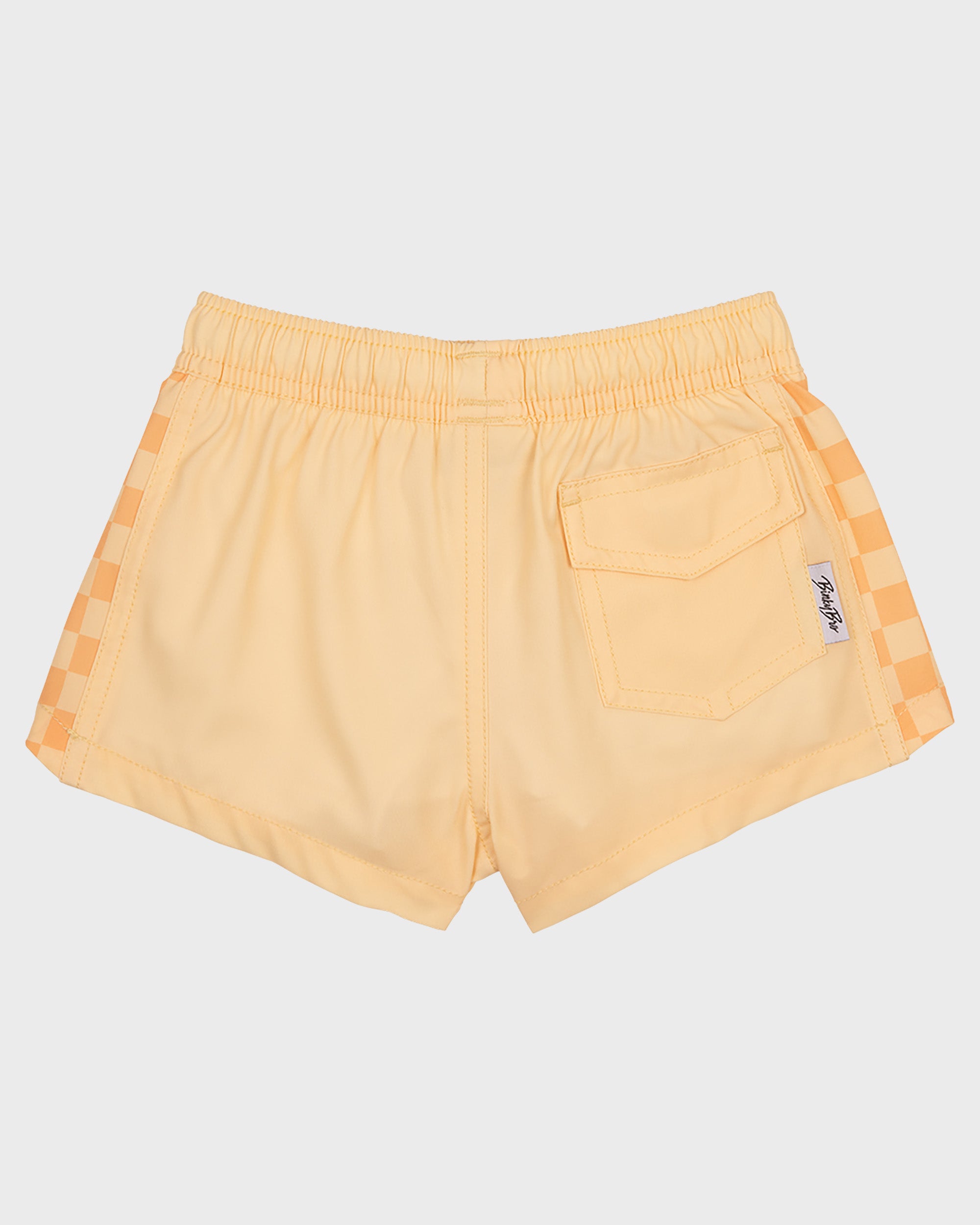 ビッキー BinkyBro x Quiksilver Checkers Peach Swim Trunks - BinkyBro x