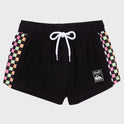 BinkyBro x Quiksilver Checkers Black Swim Trunks