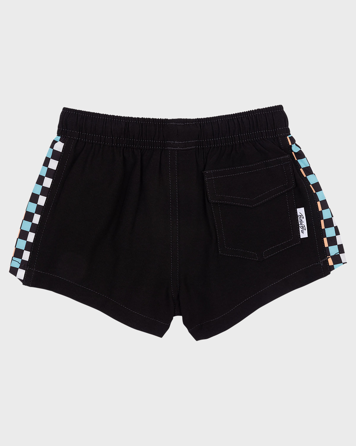 BinkyBro x Quiksilver Checkers Black Swim Trunks