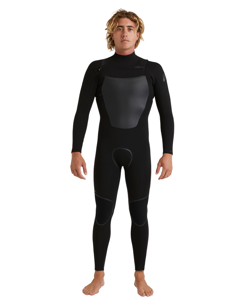 3/2 Marathon Sessions Chest Zip Fullsuit - Black | Quiksilver