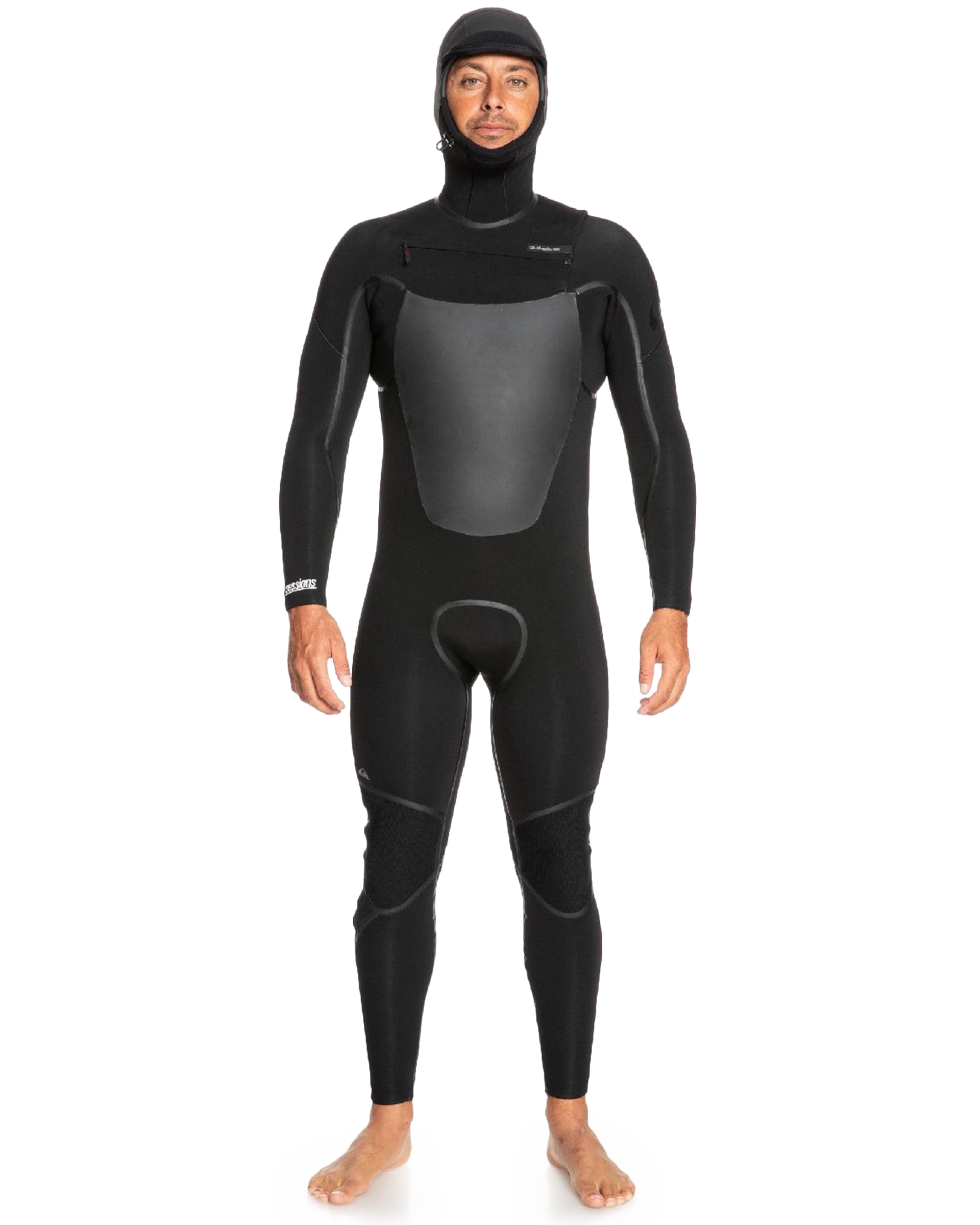 5/4/3 Marathon Sessions Hooded Chest Zip Wetsuit - Black | Quiksilver