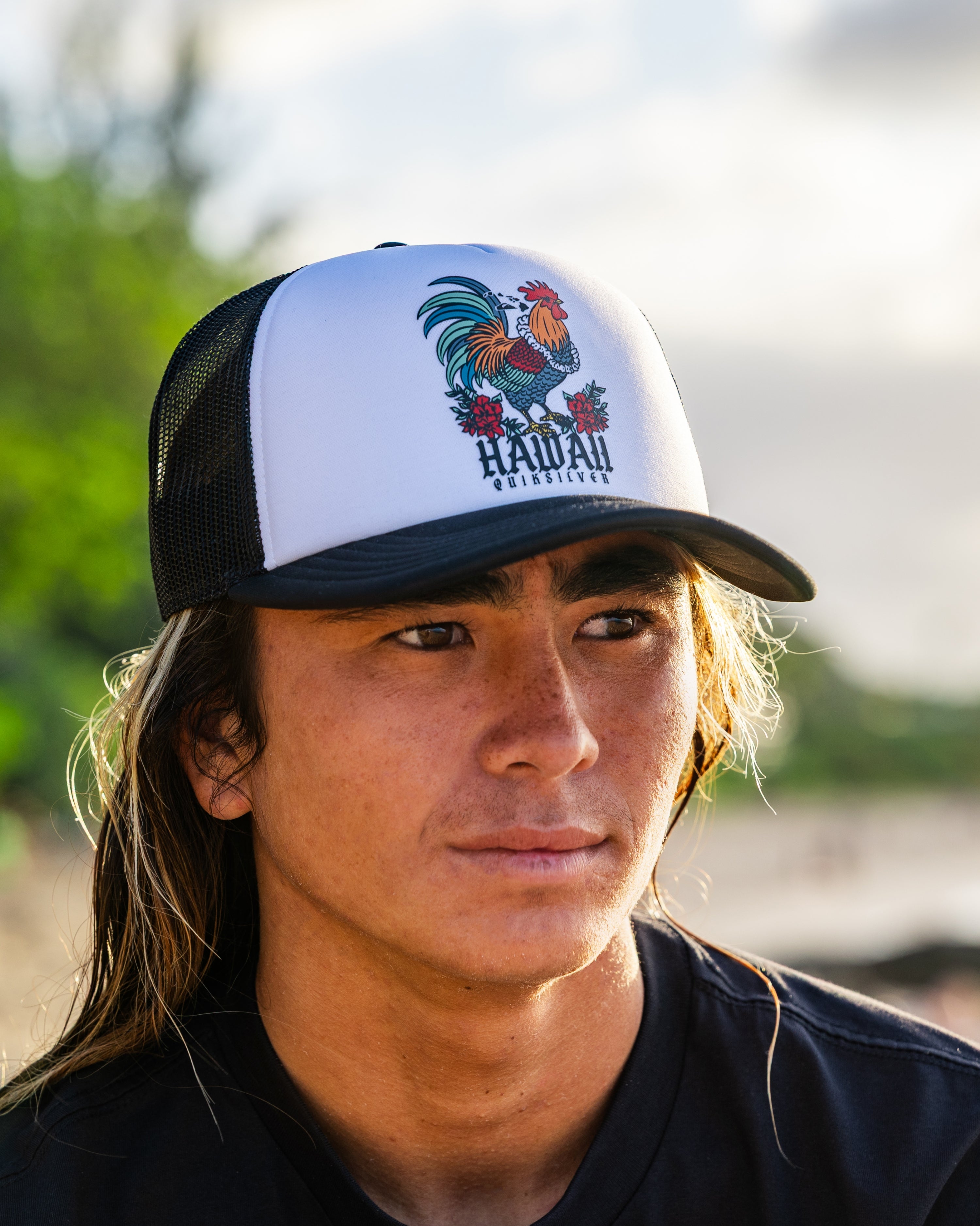 Hawaii Carnage 5-Panel Trucker Hat - White | Quiksilver