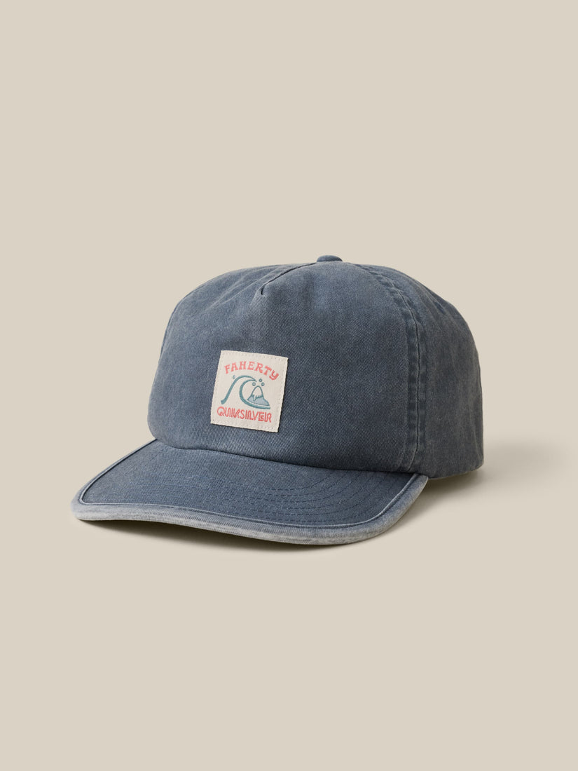 FAHERTY X QUIKSILVER MARBLE WASH HAT - ABYSS NAVY