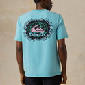 FAHERTY X QUIKSILVER HEAVY WASH TEE - TEAL TROPICS