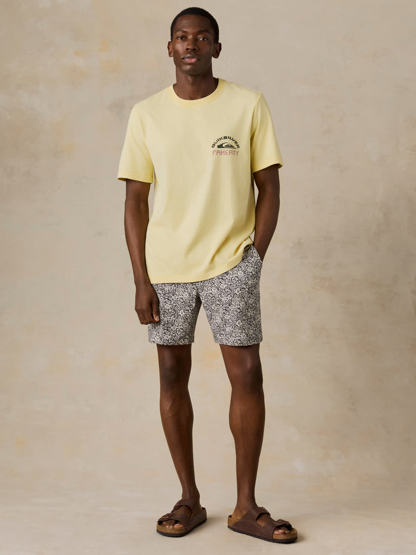 FAHERTY X QUIKSILVER HEAVY WASH TEE - BRIGHT SUN