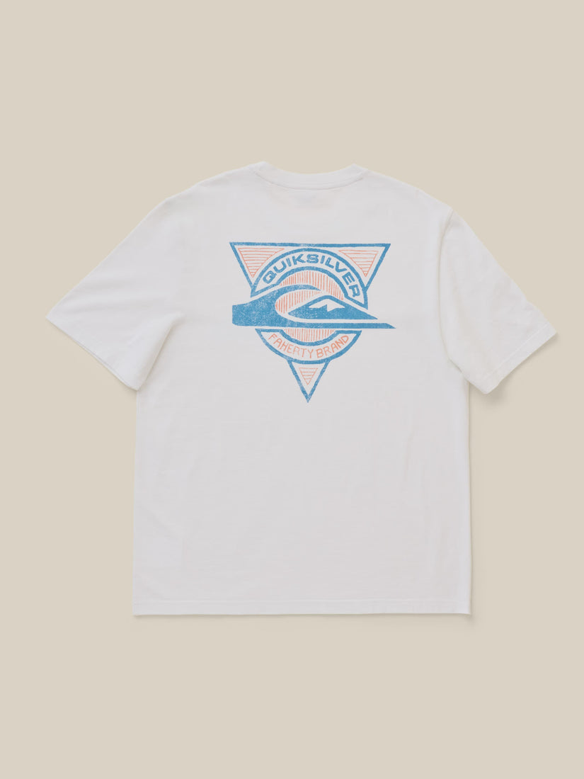 FAHERTY X QUIKSILVER HEAVY WASH TEE - WHITE