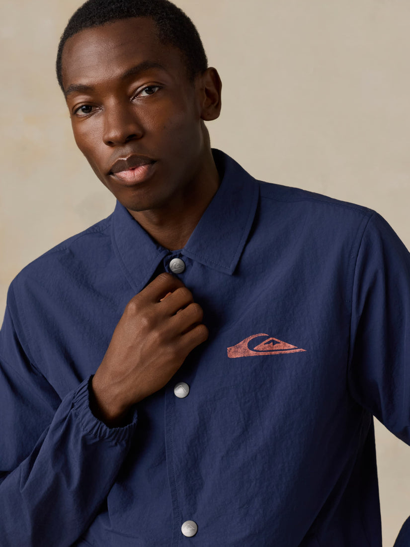 FAHERTY X QUIKSILVER COACHES JACKET - HUNTINGTON NAVY