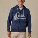 FAHERTY X QUIKSILVER FLEECE ZIP HOODIE - ABYSS NAVY