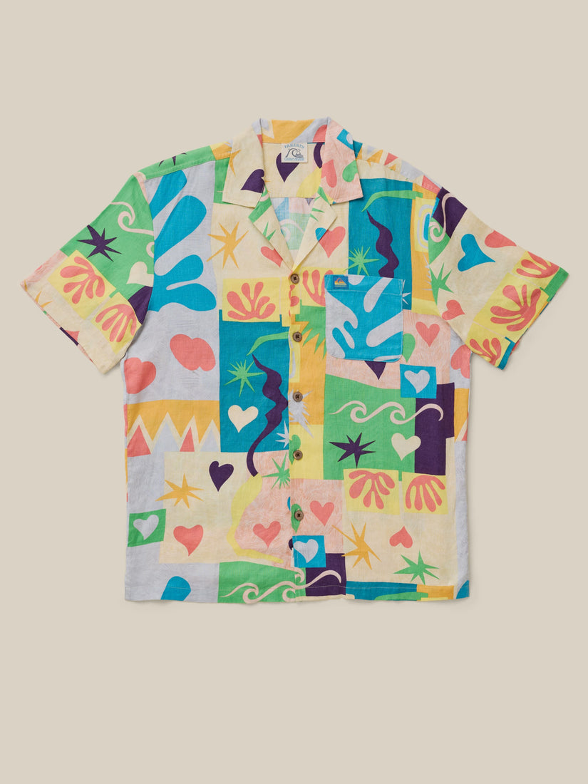 FAHERTY X QUIKSILVER SS CAMP SHIRT - SUNSHINE COAST TILE