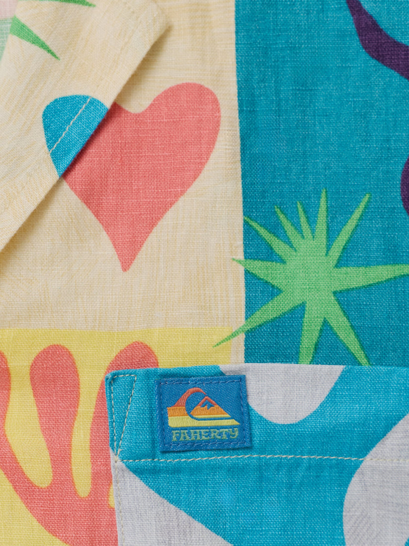 FAHERTY X QUIKSILVER SS CAMP SHIRT - SUNSHINE COAST TILE